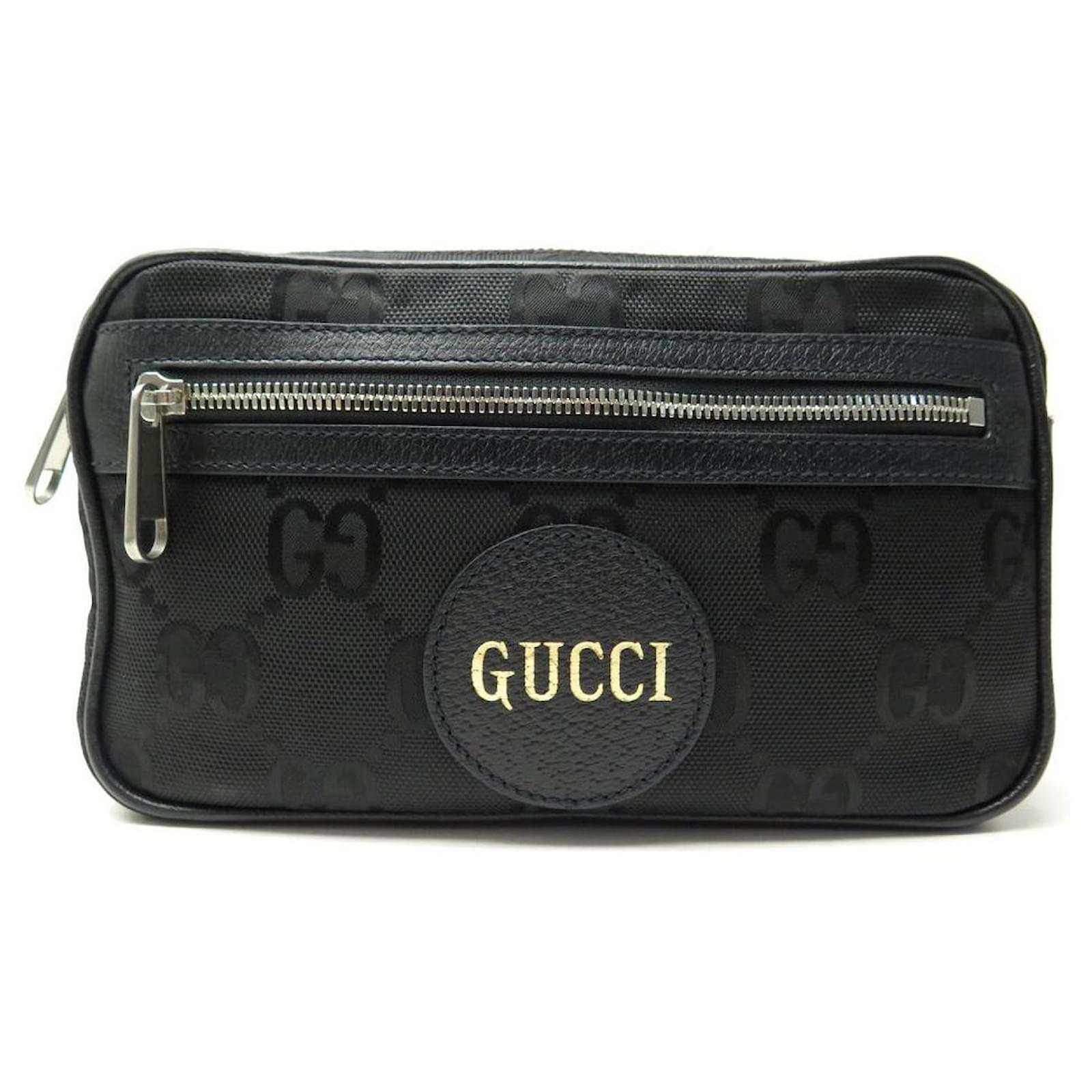 NEW GUCCI BAG POUCH SHOULDER BELT OFF THE GRID CANVAS LEATHER