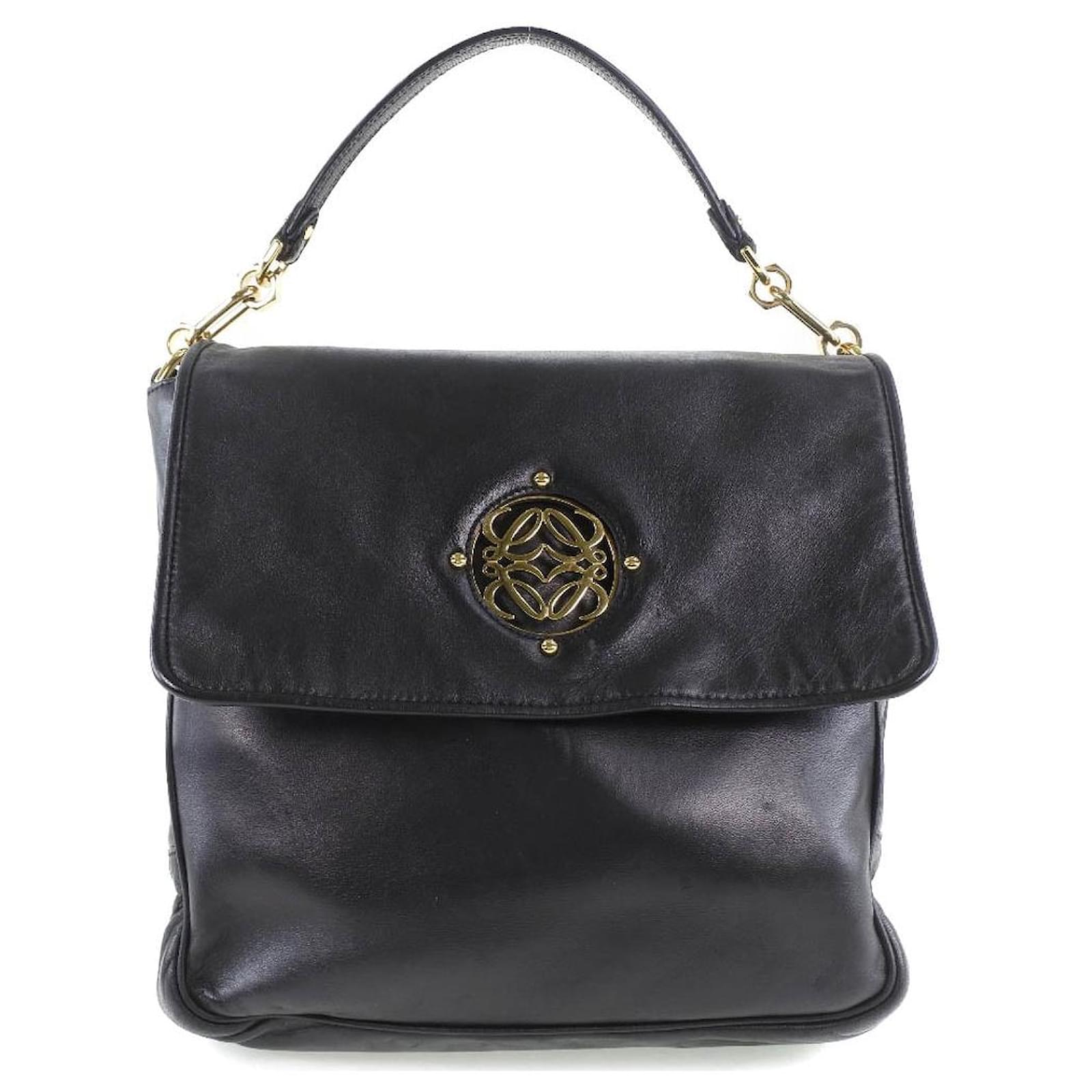 Loewe Handbag Black Leather ref.536050 - Joli Closet