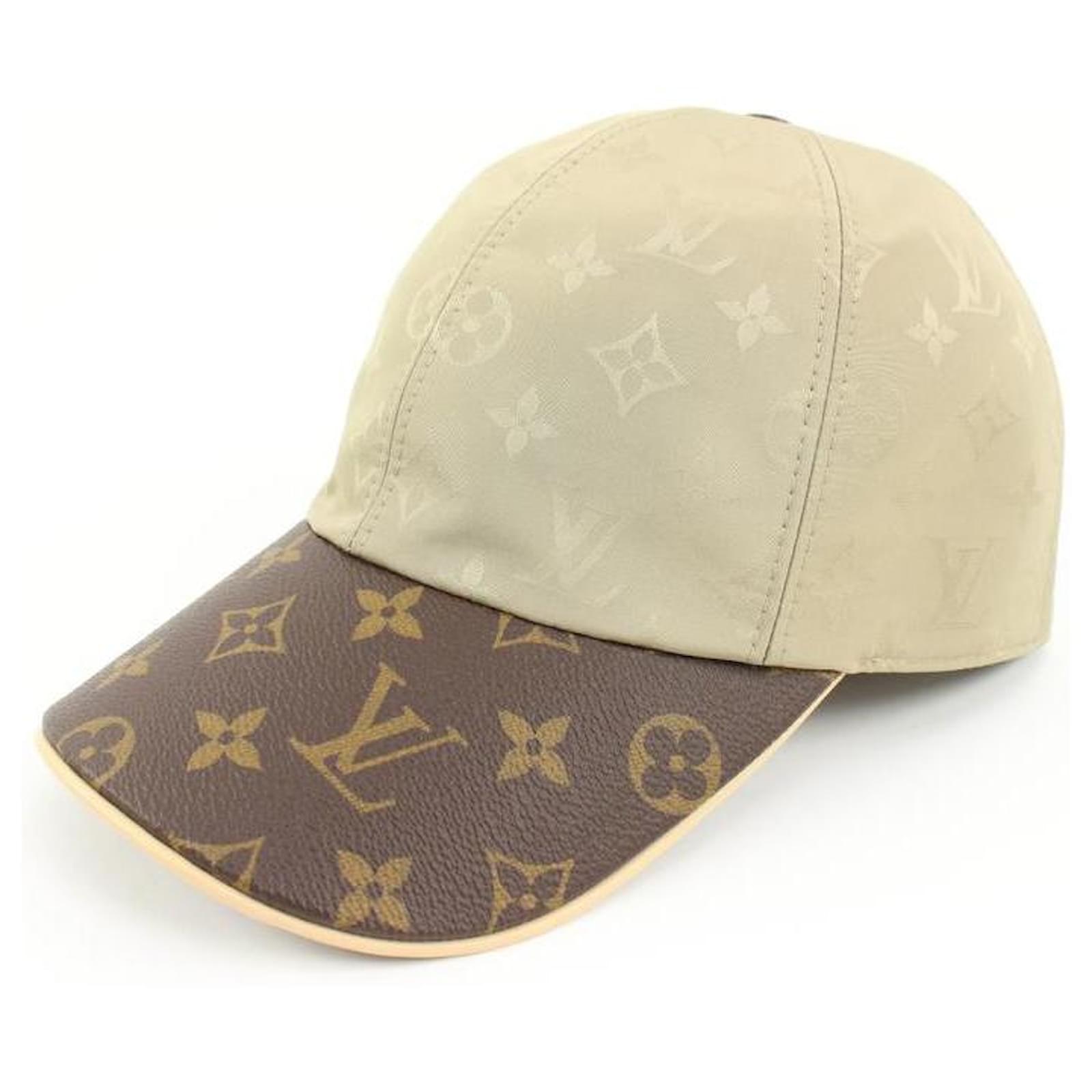 Louis Vuitton Beige x Brown Monogram Cap Ou Pas Baseball Hat Leather ...