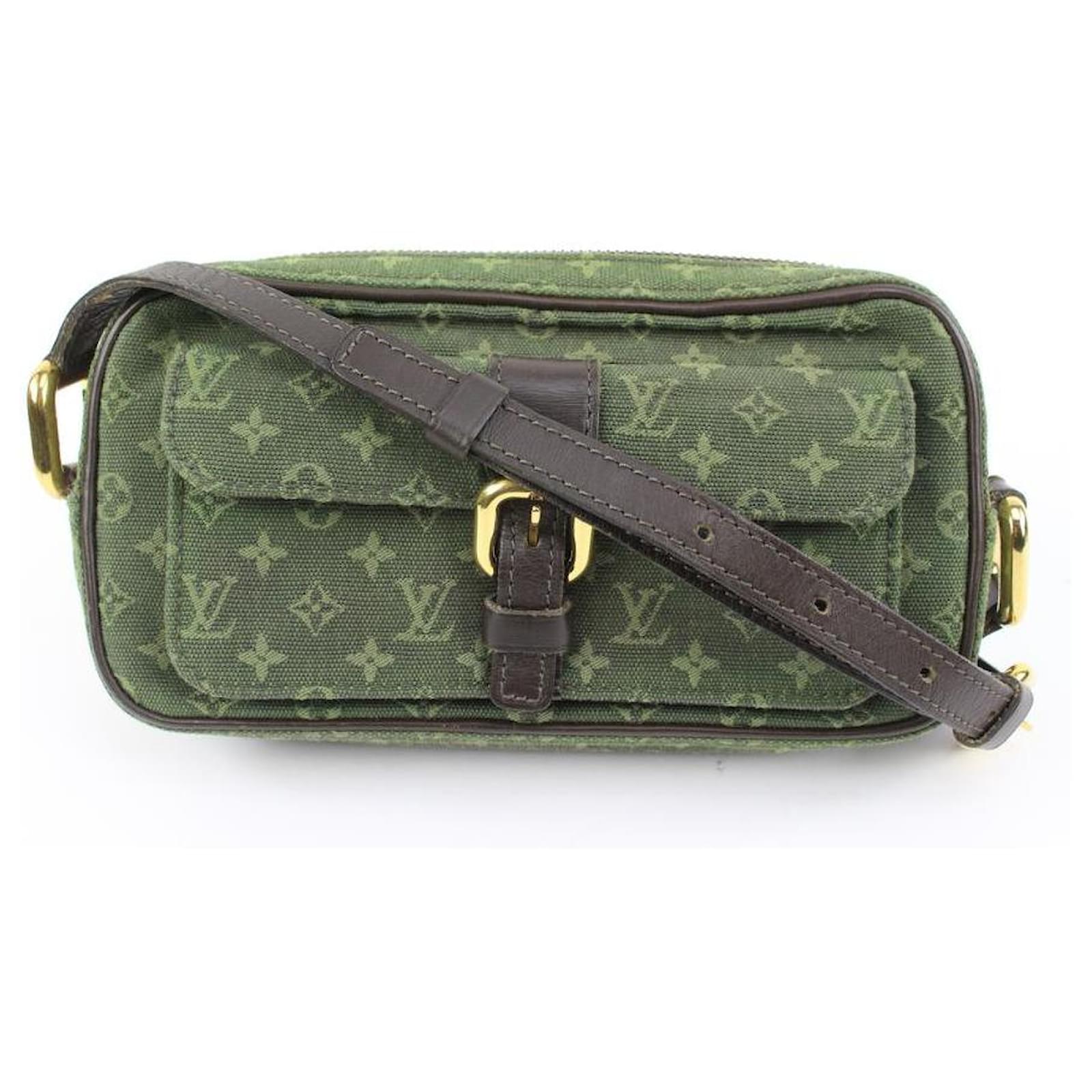 Khaki Green Monogram Mini Lin Juliette MM Crossbody Bag