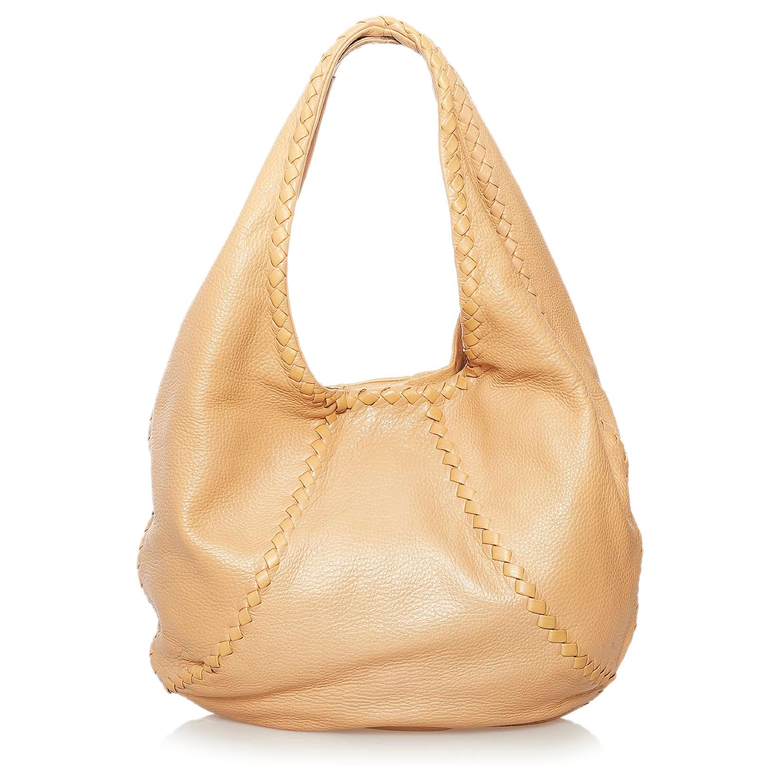 Bottega Veneta The Medium Brown Bag - Beige - Woman - Calfskin