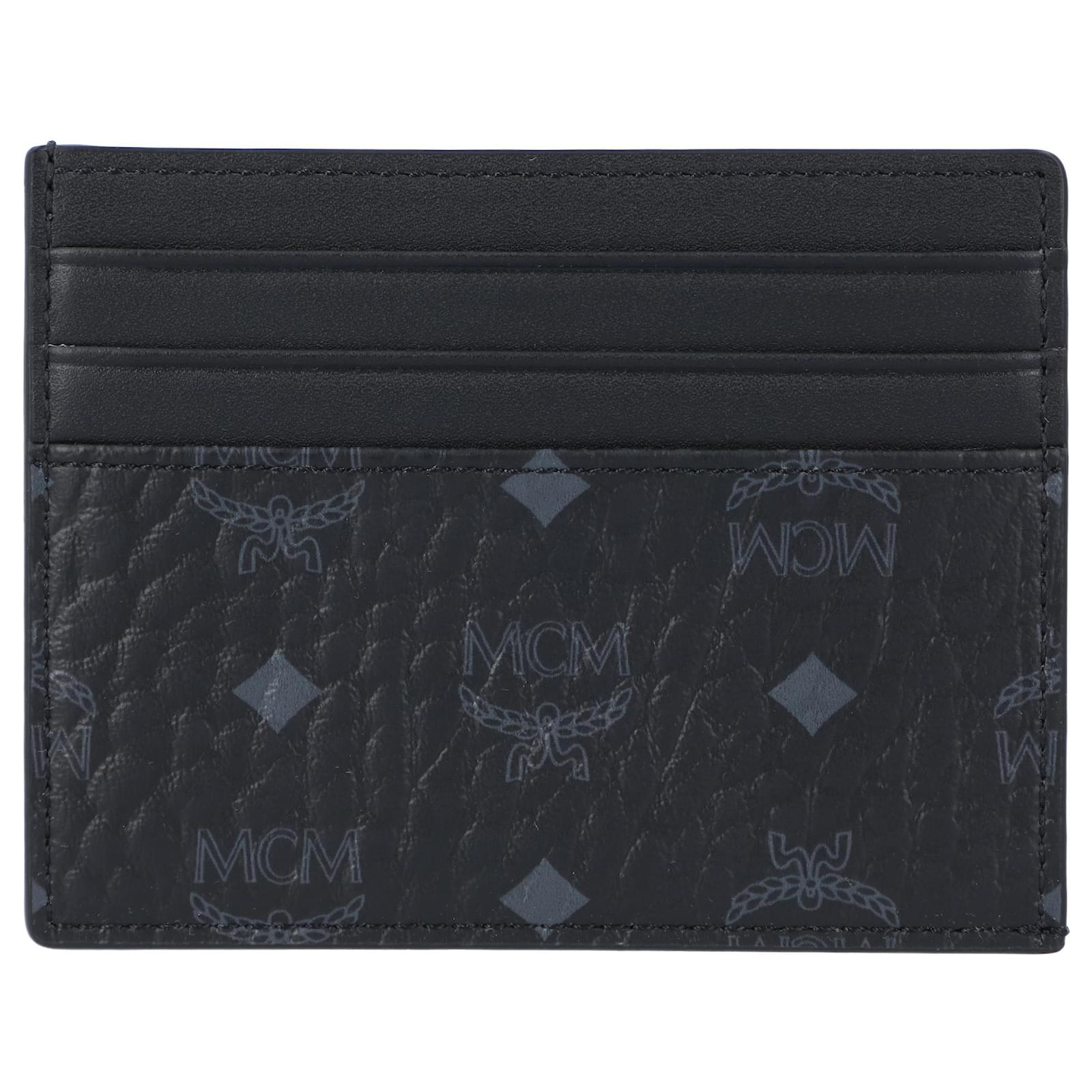 MCM Women Card Case In Black Visetos Original Cloth ref.536413 - Joli ...