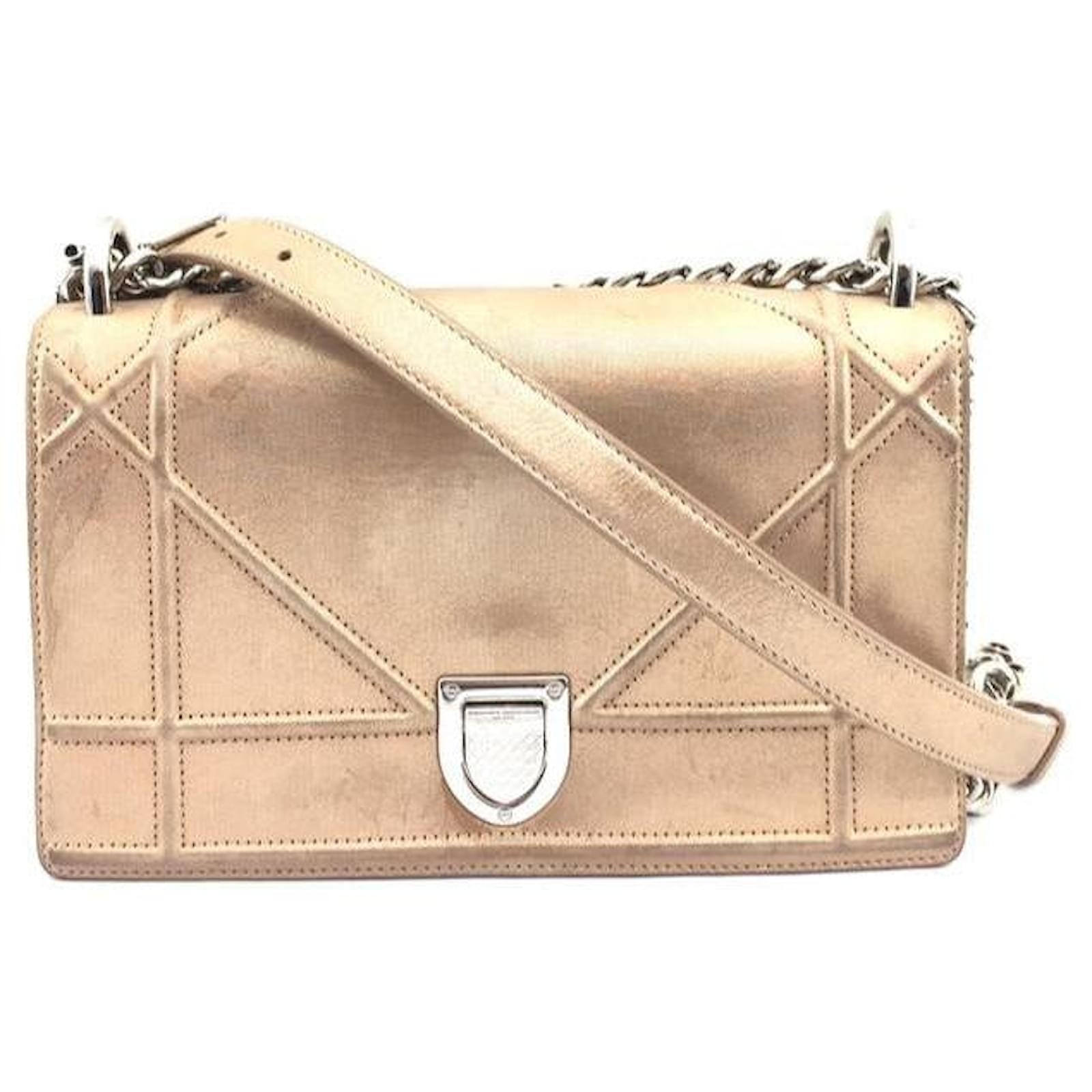 Dior Diorama Metallic Nude Cross Body Shoulder Bag Beige ref.537185 - Joli  Closet