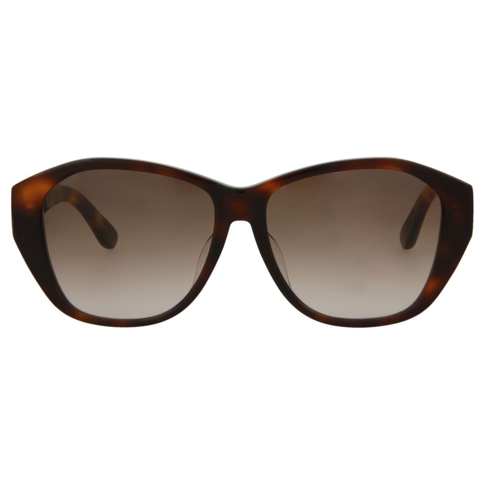 Saint Laurent Square/Rectangle Sunglasses Brown Acetate ref.537250