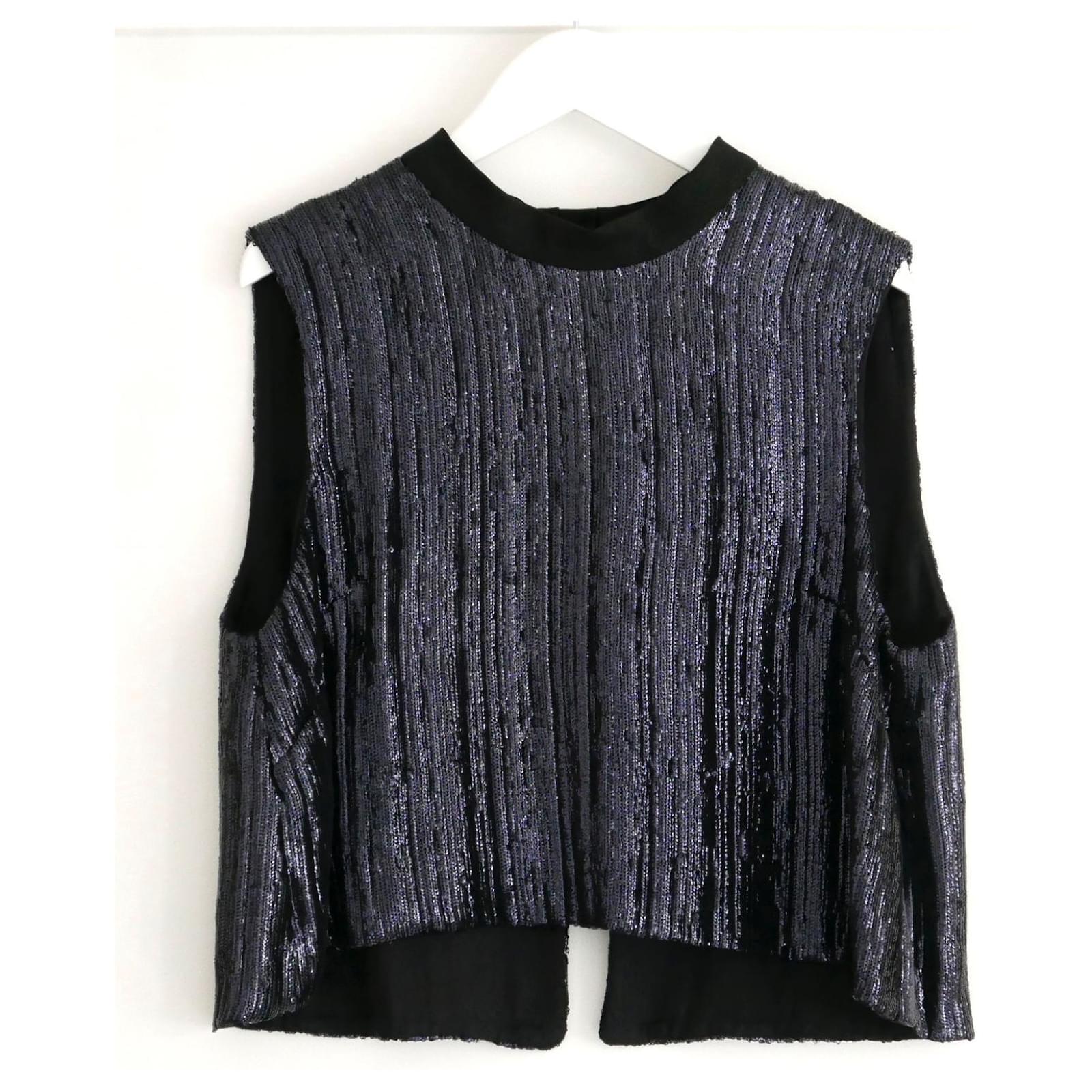 Rachel Comey Una Sequin Top Navy blue 