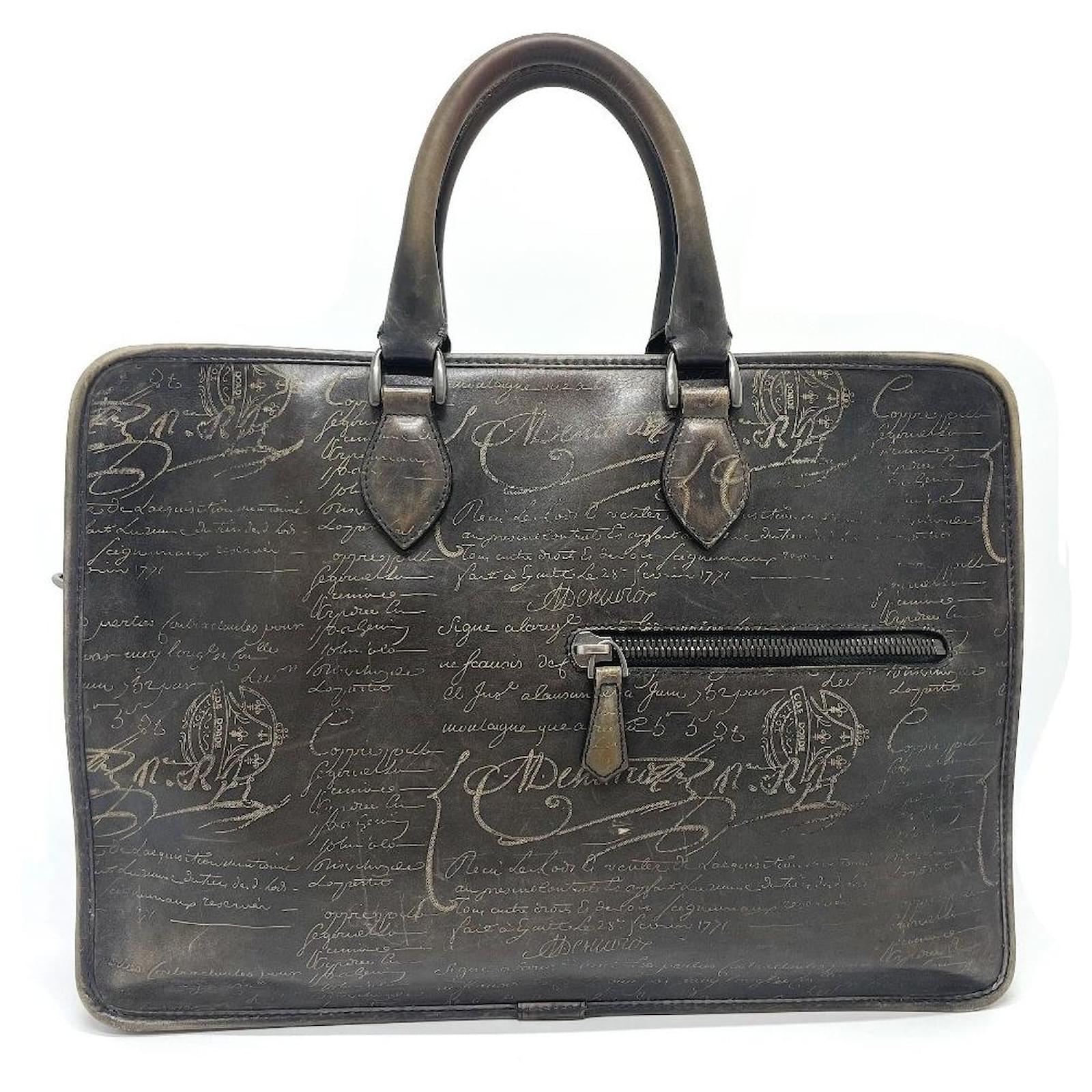 Used] Berluti Calligraphy Anjou Briefcase Business Bag Leather