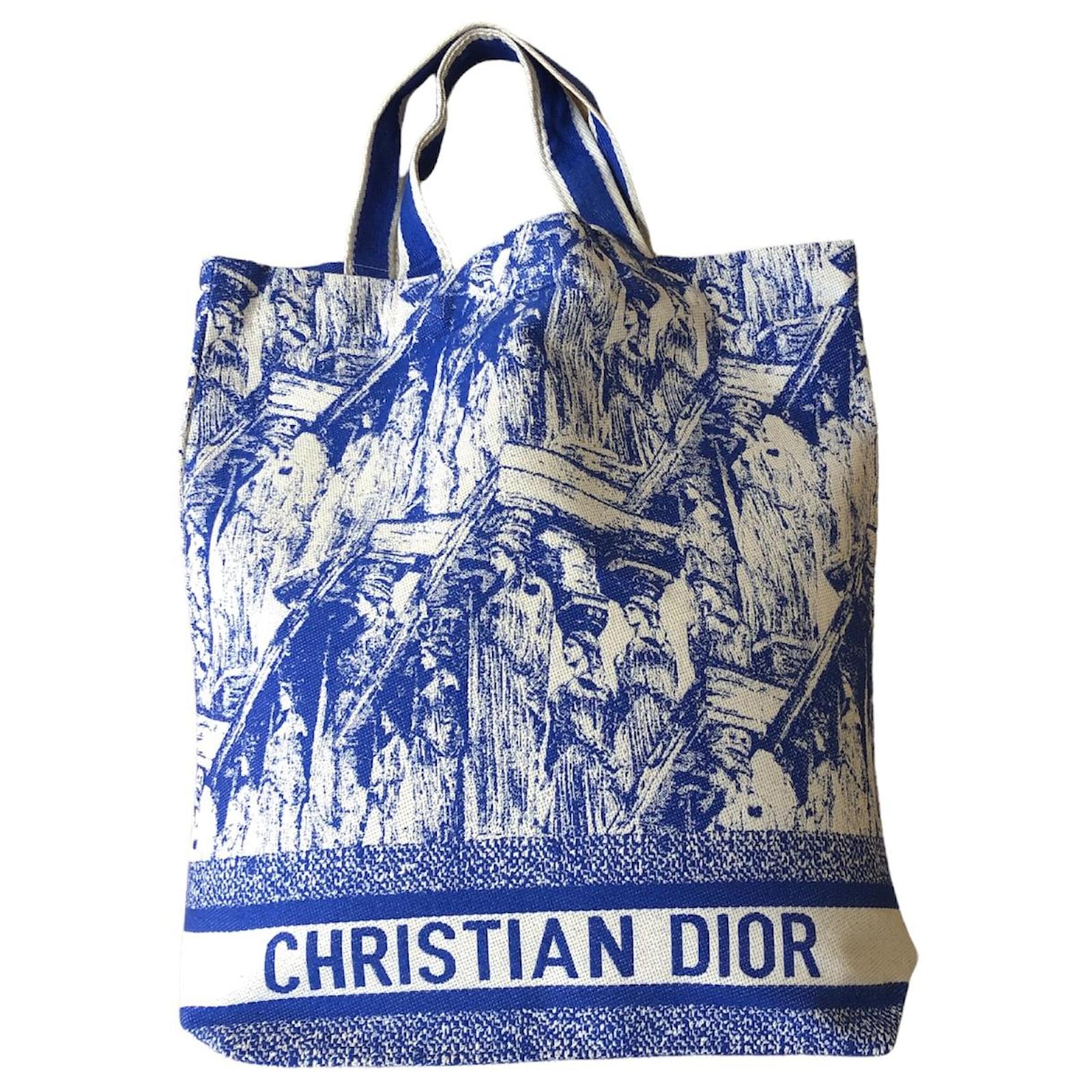 Christian Dior Travel bag Blue Cloth ref.11307 - Joli Closet
