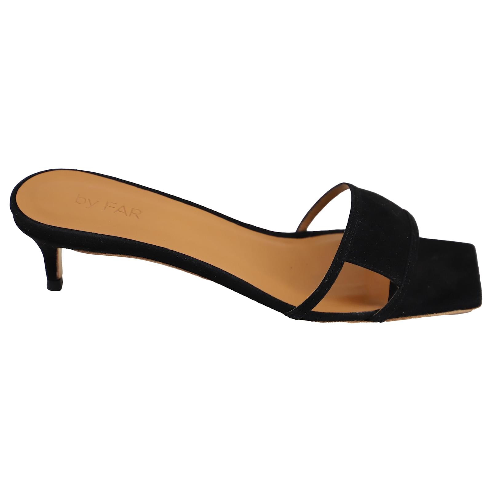 Autre Marque By Far Virgo Sandals in Black Suede ref.538337 Joli