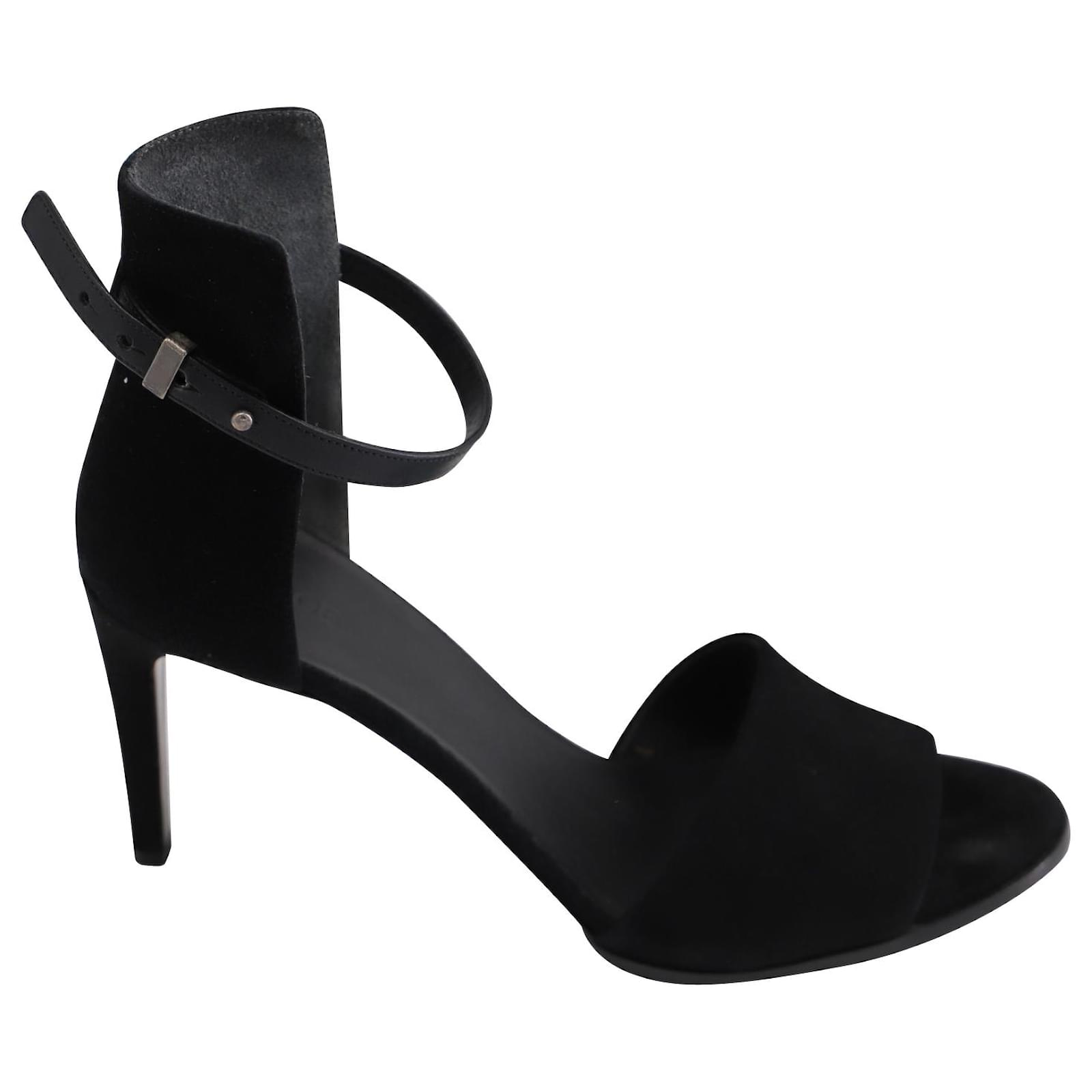 Sam Edelman Harlow Ankle Strap Heels, Women's Size 7 M, Black Suede MSRP  $140 | eBay