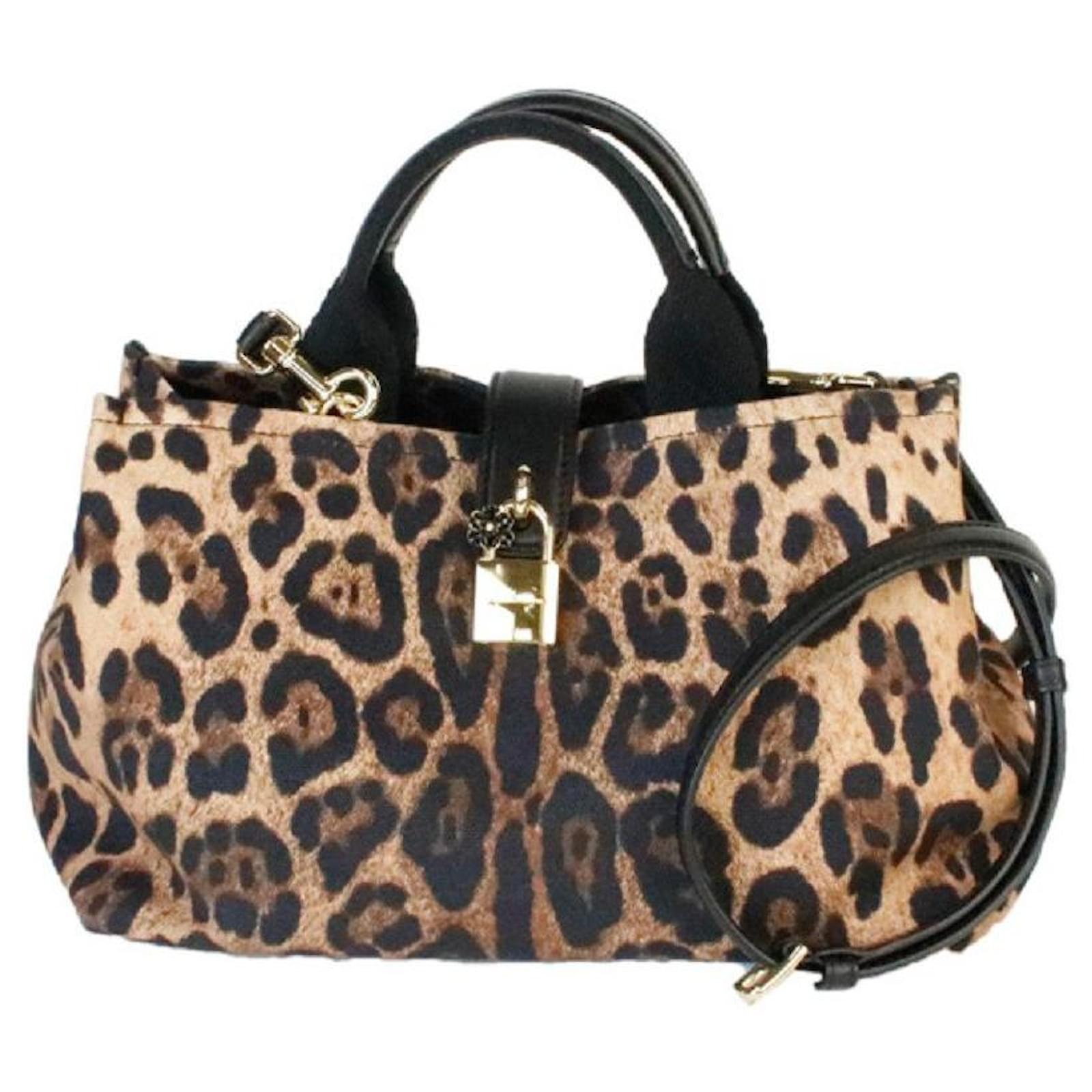 DOLCE & GABBANA 2Way Bag Ladies Hand Shoulder Leopard Pattern