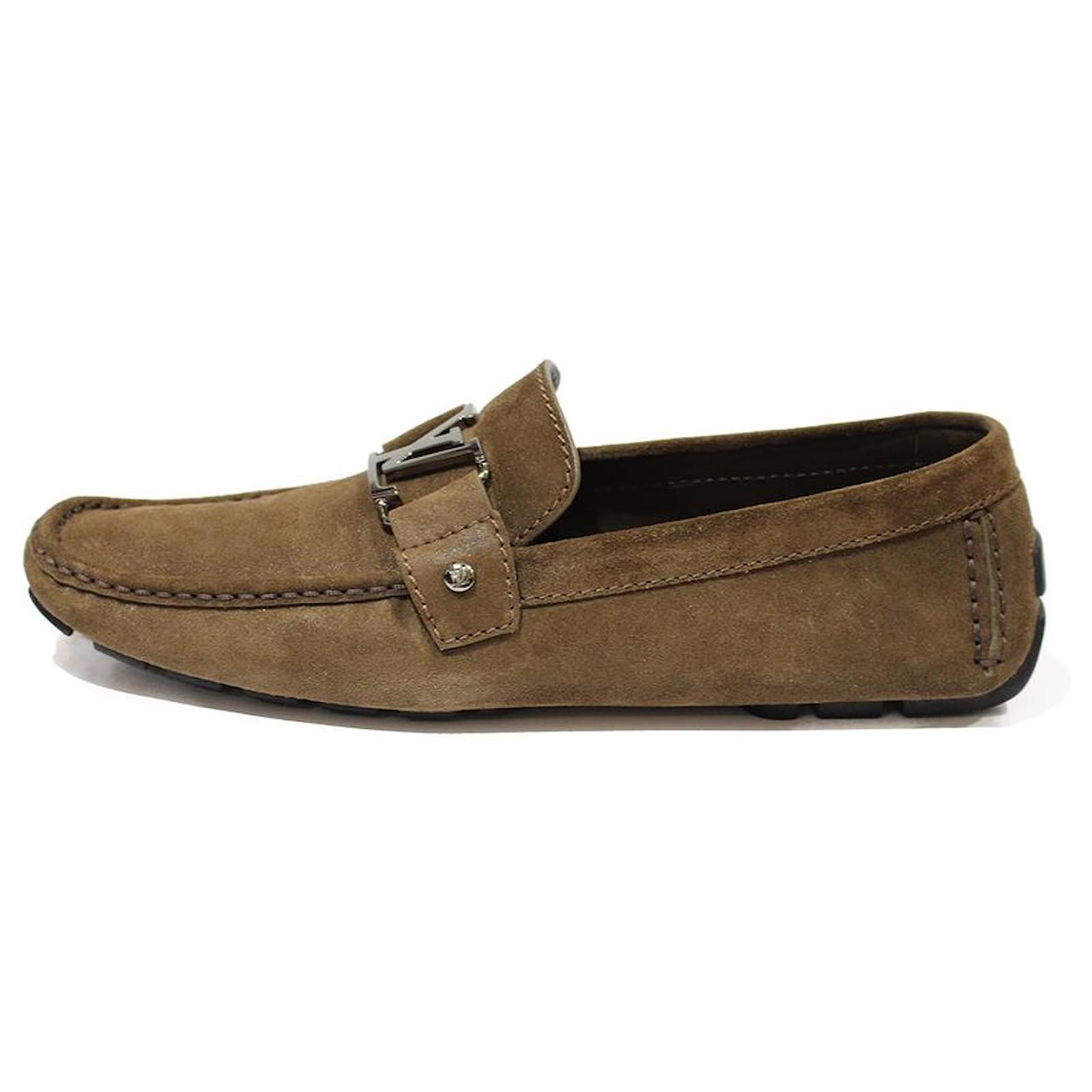 Louis Vuitton Loafers Slip ons Brown Deerskin ref.540017 - Joli Closet