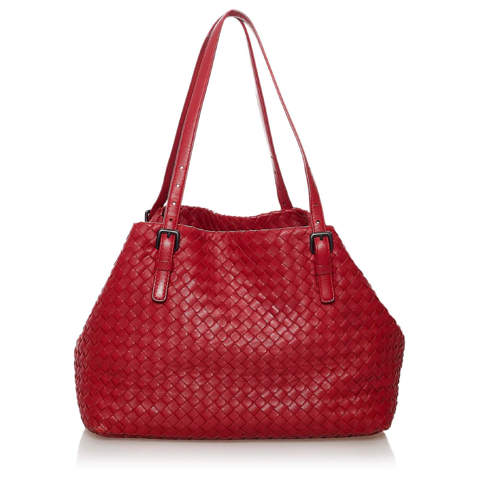 Bottega Veneta Intrecciato Tote Bag - Red - Woman - Calfskin