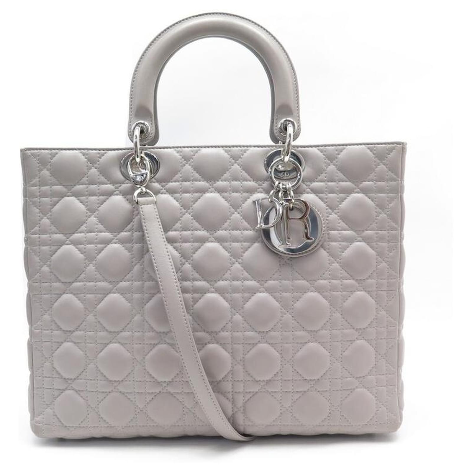 dior lady bag grey