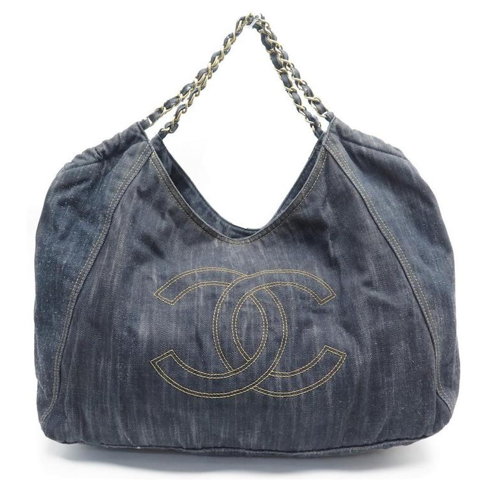 chanel blue jean bag