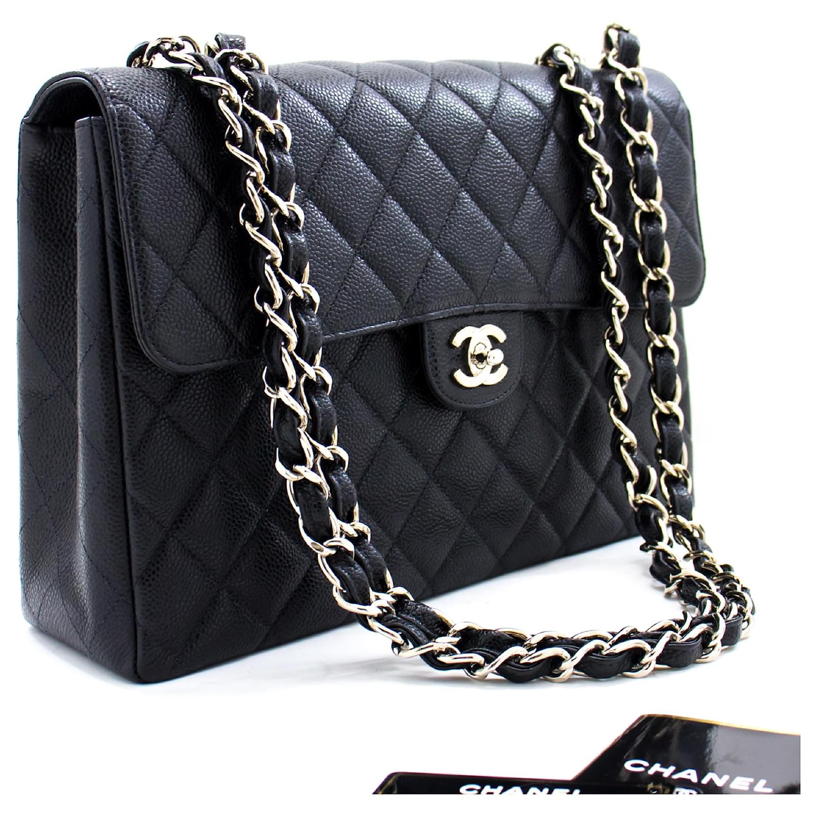Chanel Black Quilted Leather Large Classic Shopping Tote Bag