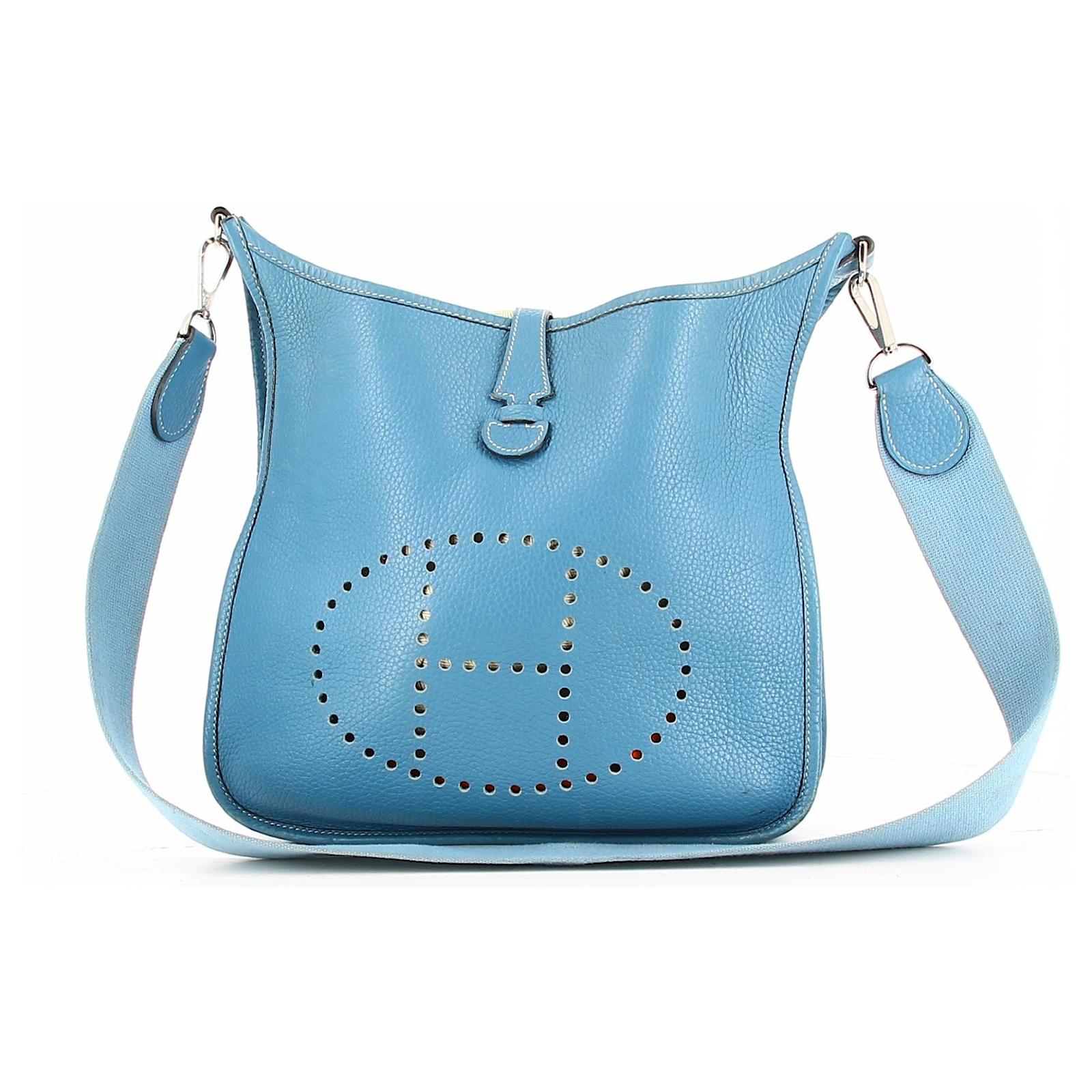 Hermès Evelyne Blue Leather Bag ref.540759 - Joli Closet