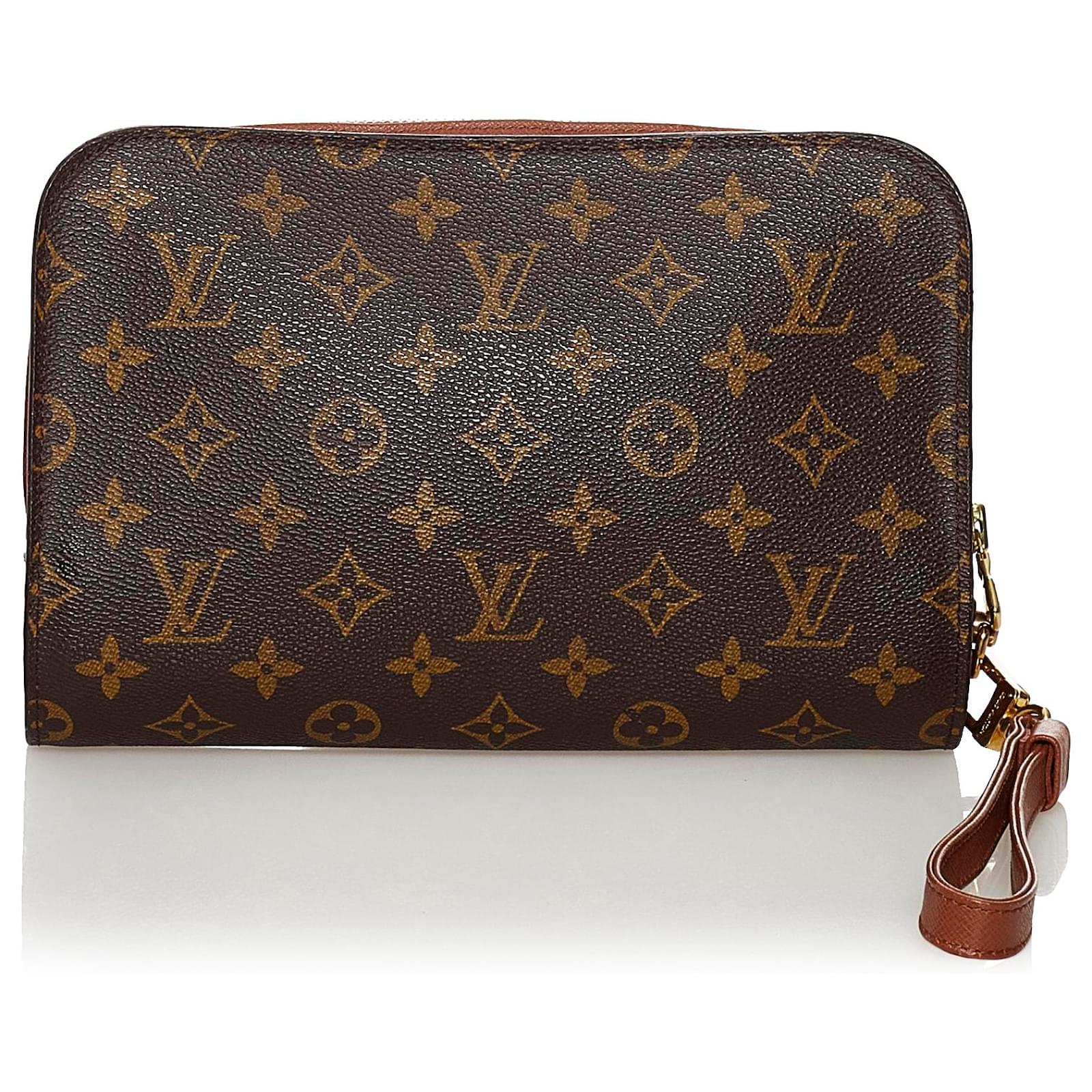 Louis Vuitton Brown Monogram Orsay Leather Cloth ref.540828 - Joli Closet