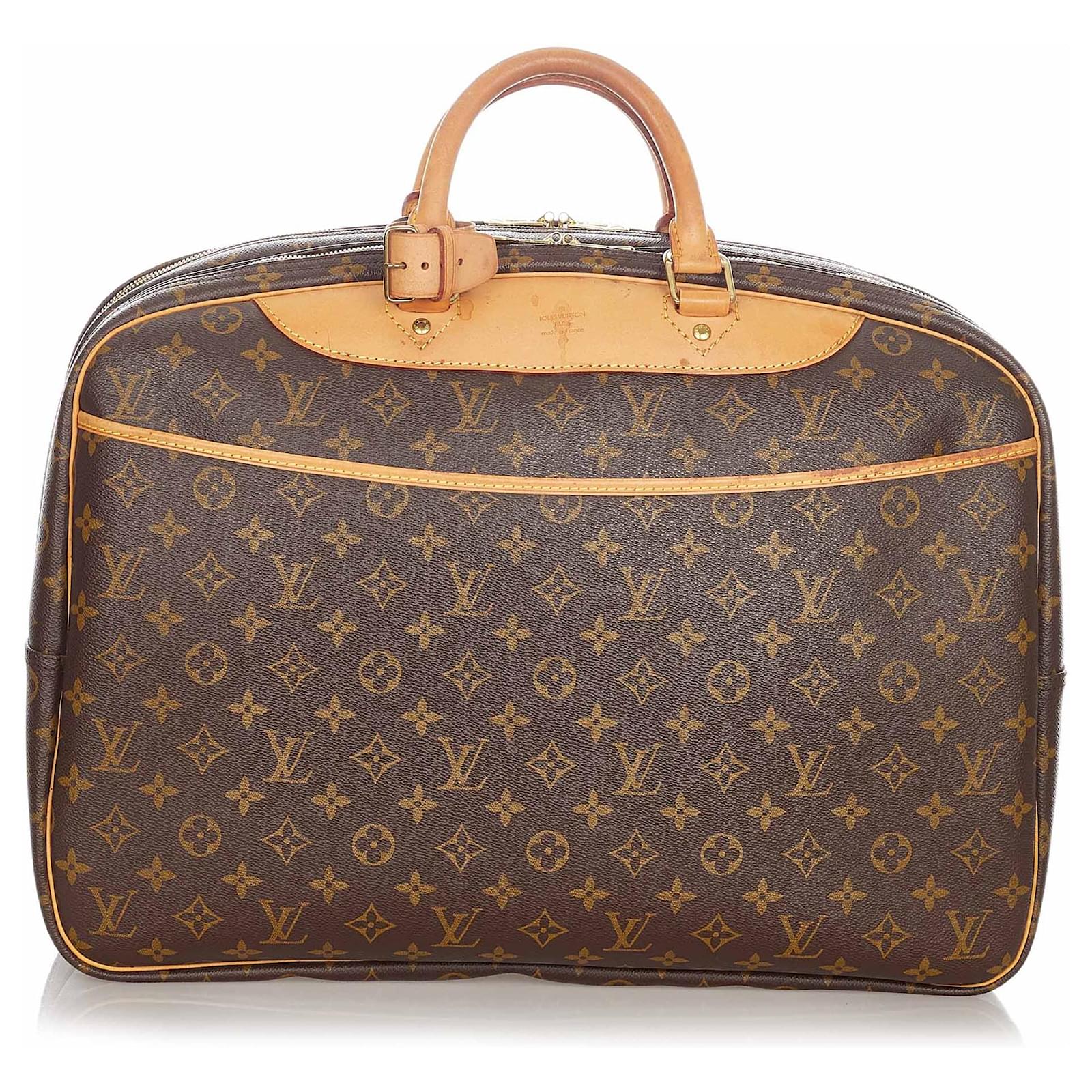 Louis Vuitton Brown Monogram Alize 24 HEURES Leather Cloth ref