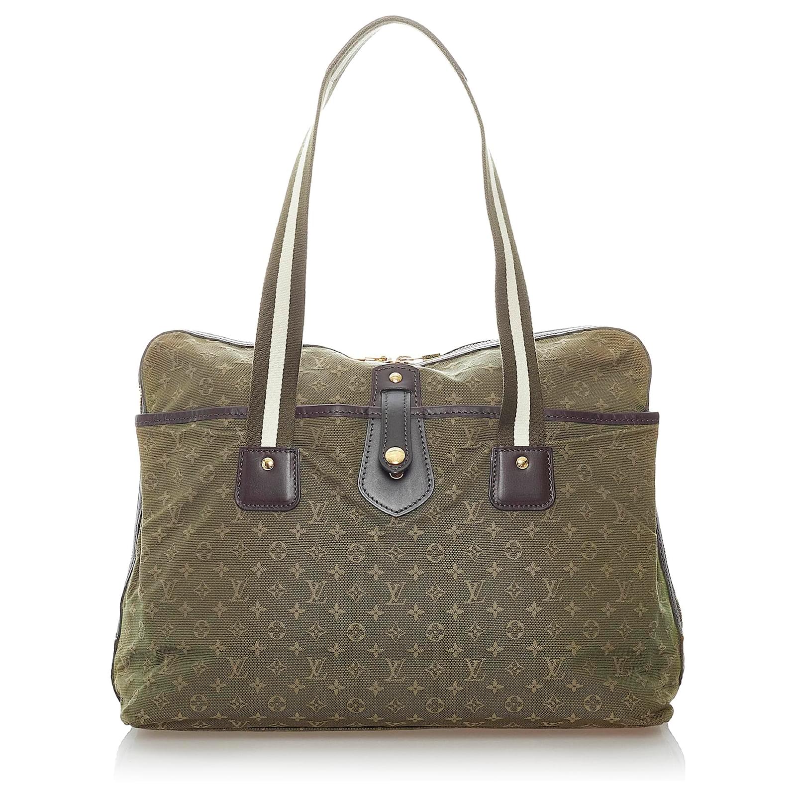 Louis Vuitton Green Canvas Fabric Mini Lin Sac Mary Kate Shoulder