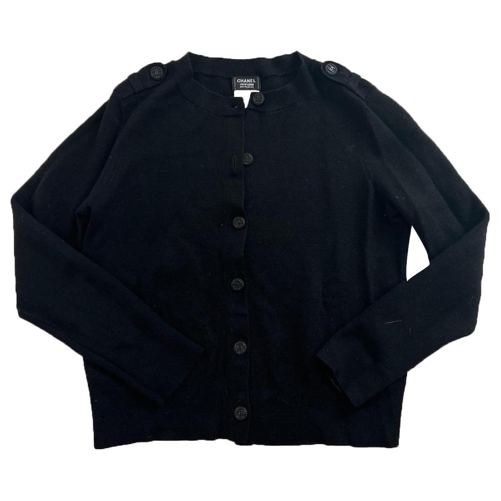 Chanel Knitwear Black Cotton Wool ref.542995 - Joli Closet