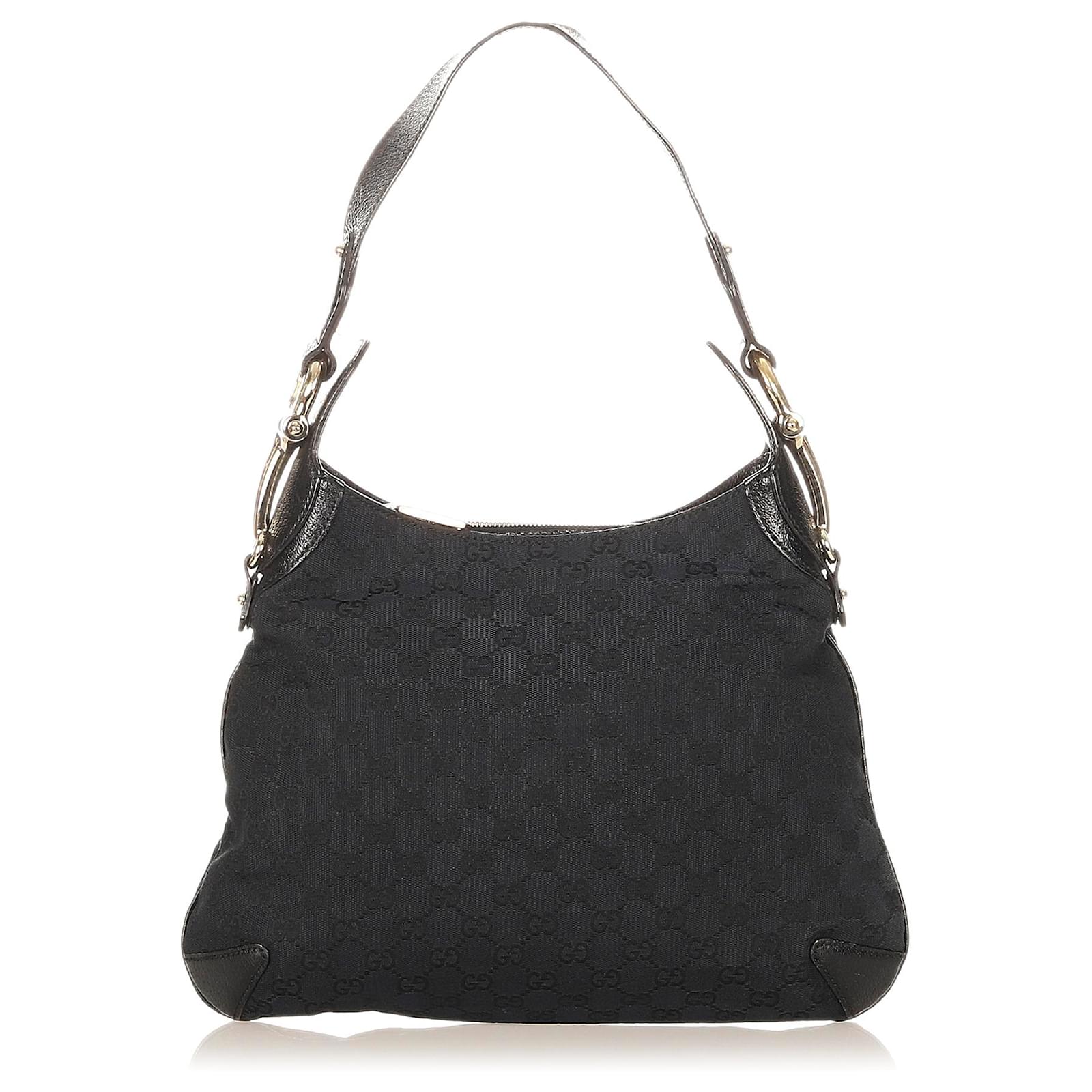 Gucci Black GG Canvas Creole Bag