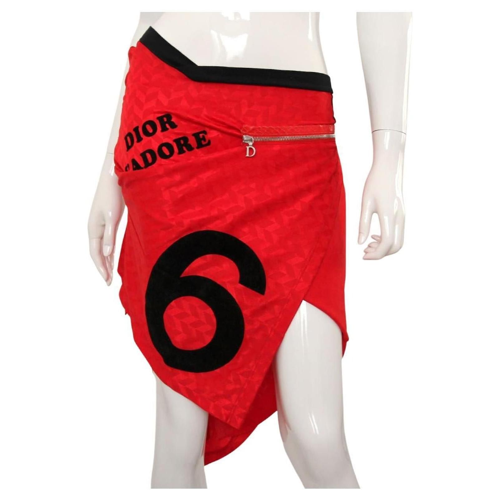 Christian Dior 2001 Red Skirt 