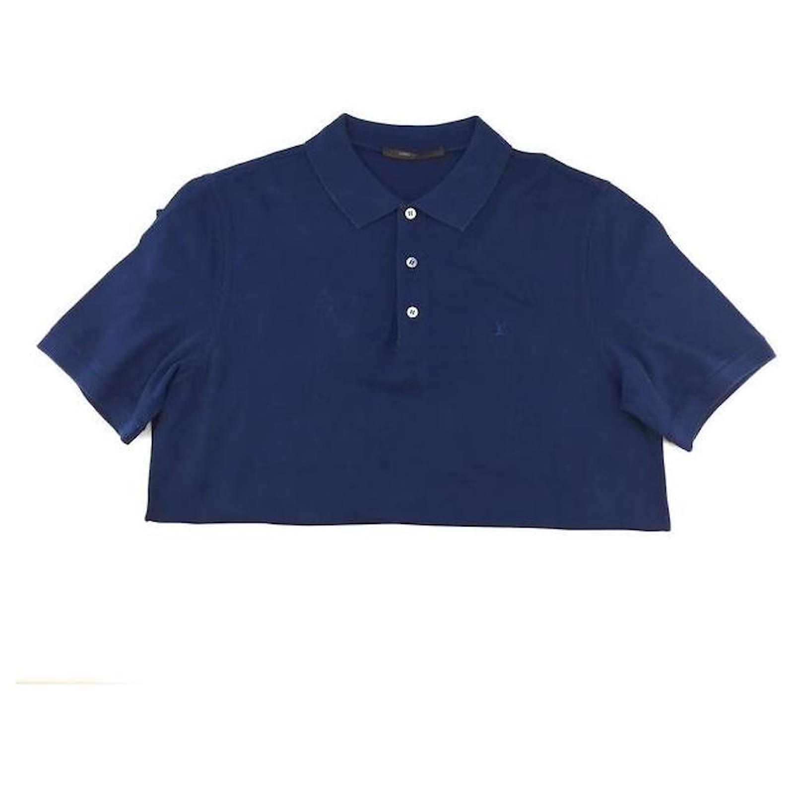 ondergeschikt mengsel Aanvankelijk Louis Vuitton Blue L Midnight Lv Monogram Polo Tee Shirt ref.544699 - Joli  Closet