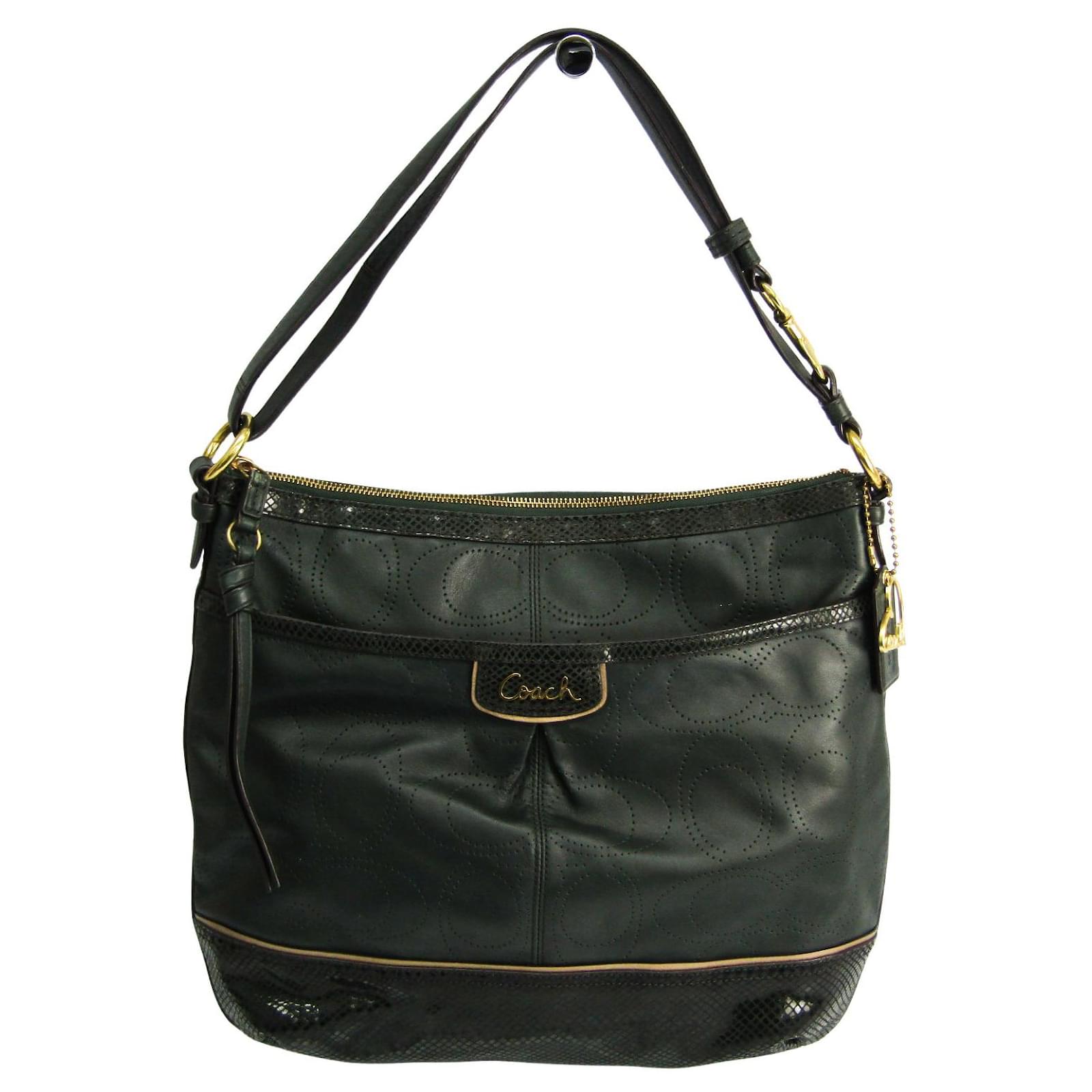 Coach Shopper bag Green Leather ref.544835 - Joli Closet