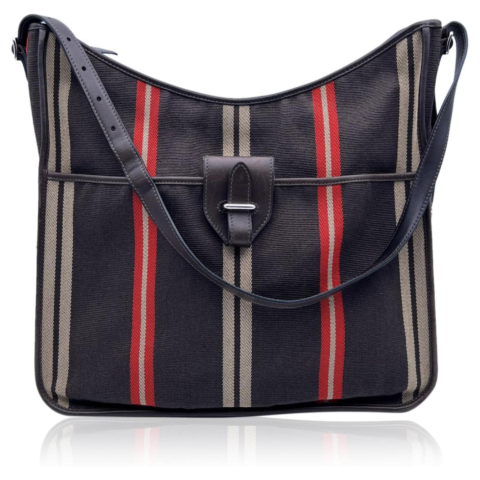 hermes striped bag