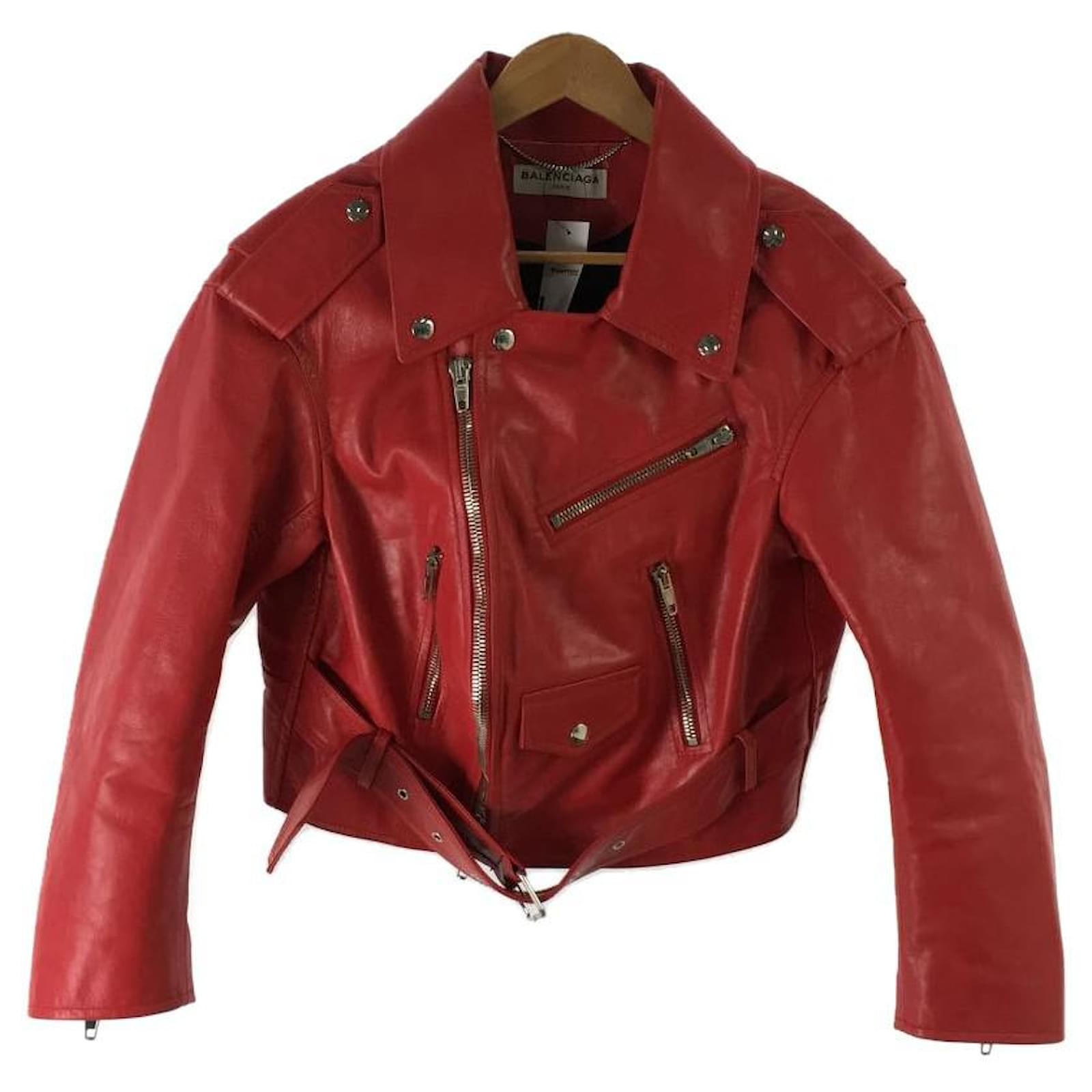 BALENCIAGA SWING LETHER RIDERS JACKET / lined Riders Jacket / 36 ...