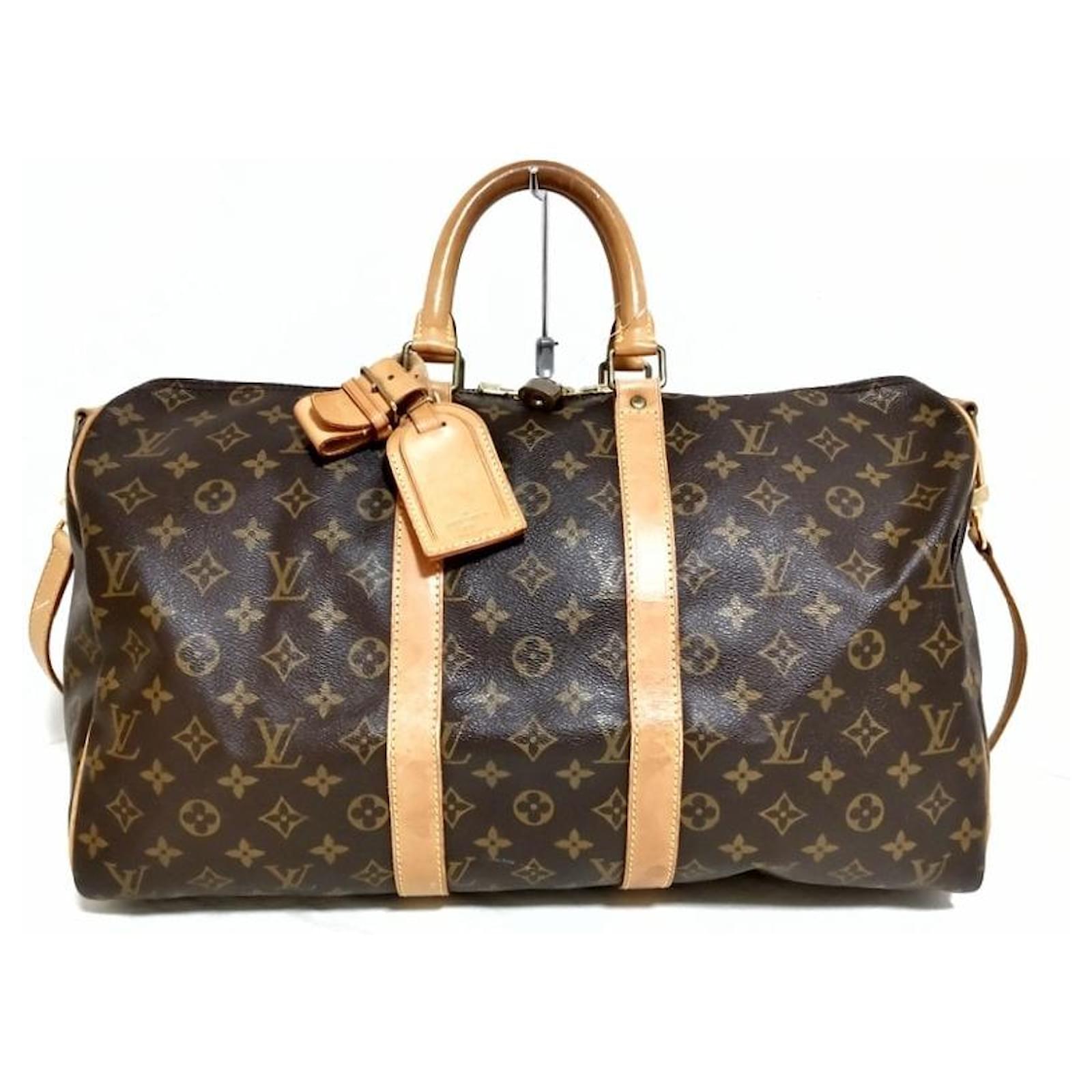 Louis Vuitton Keepall Bandouliere 45 Brown Cloth ref.835295 - Joli Closet