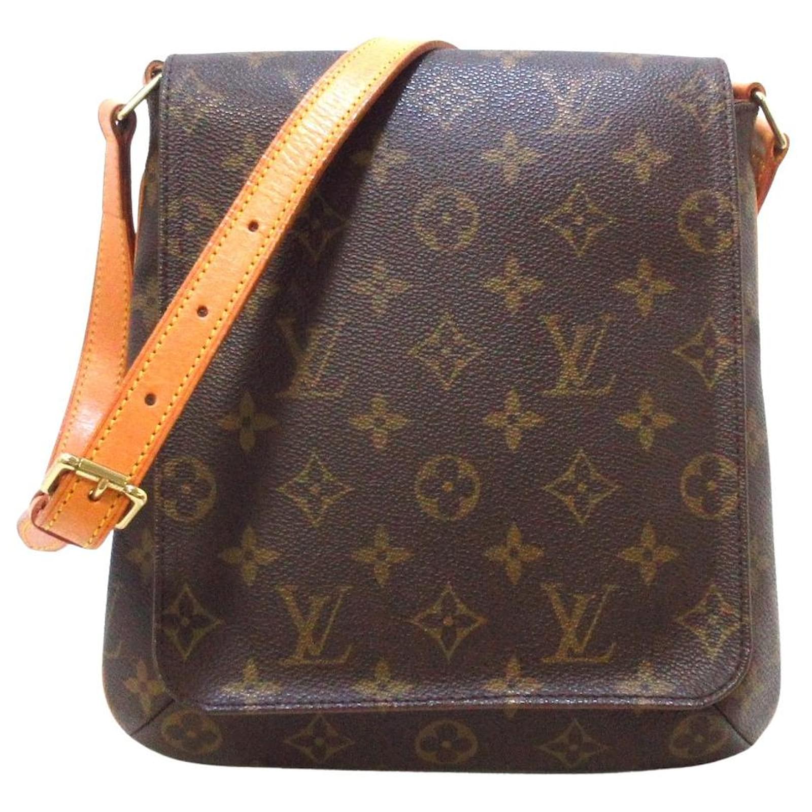 Louis Vuitton Musette Salsa bag Brown Beige Leather Cloth ref.152890 - Joli  Closet