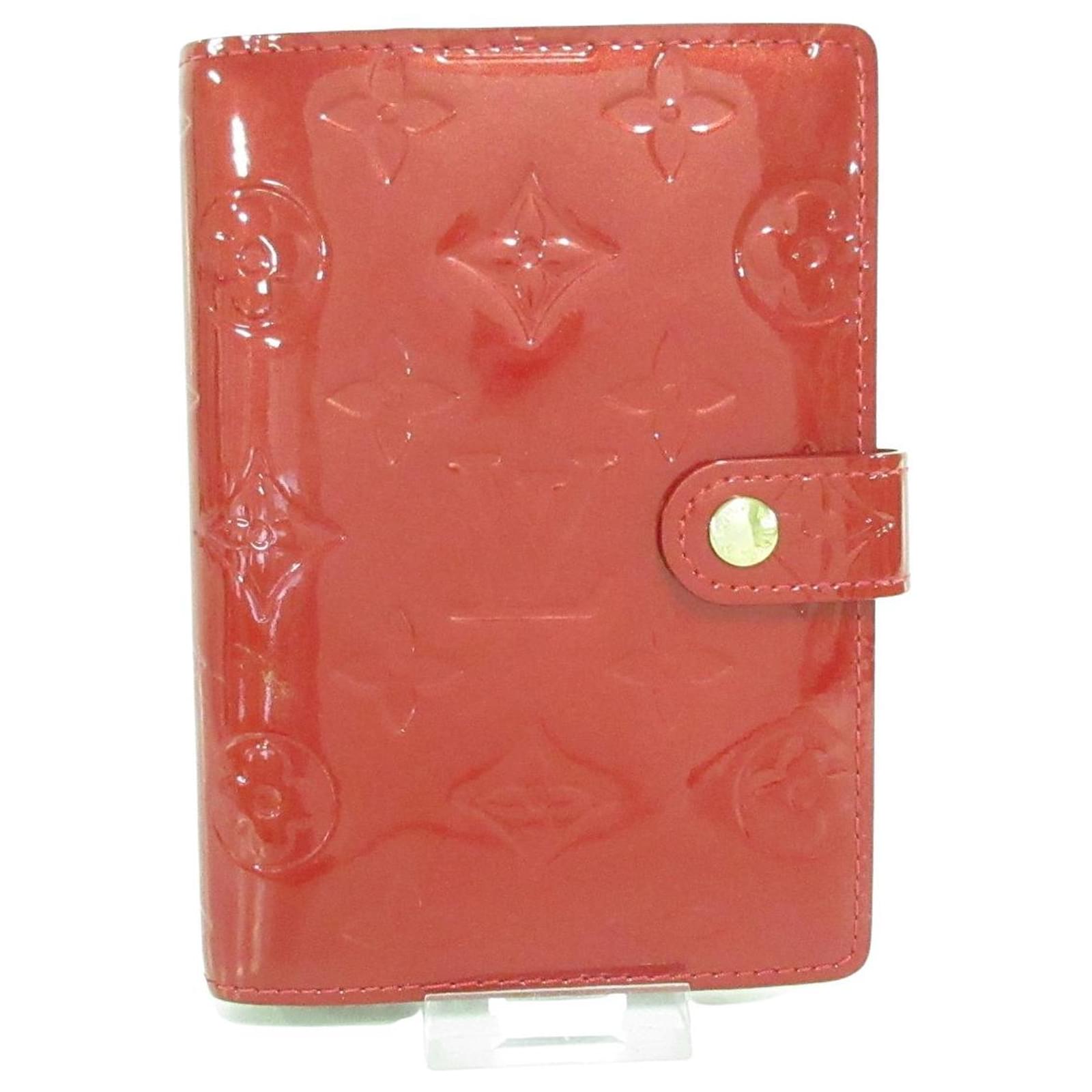 Authentic Louis Vuitton Red Patent Leather Agenda / Notebook