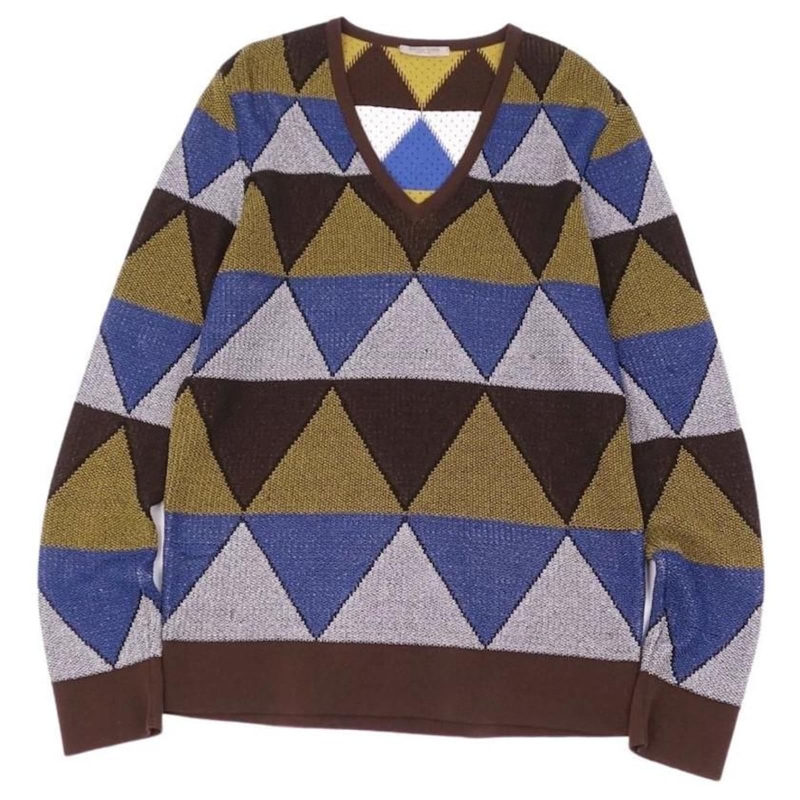 *BOTTEGA VENETA Knit Sweater Total Pattern Pullover Cotton Tops Men's ...