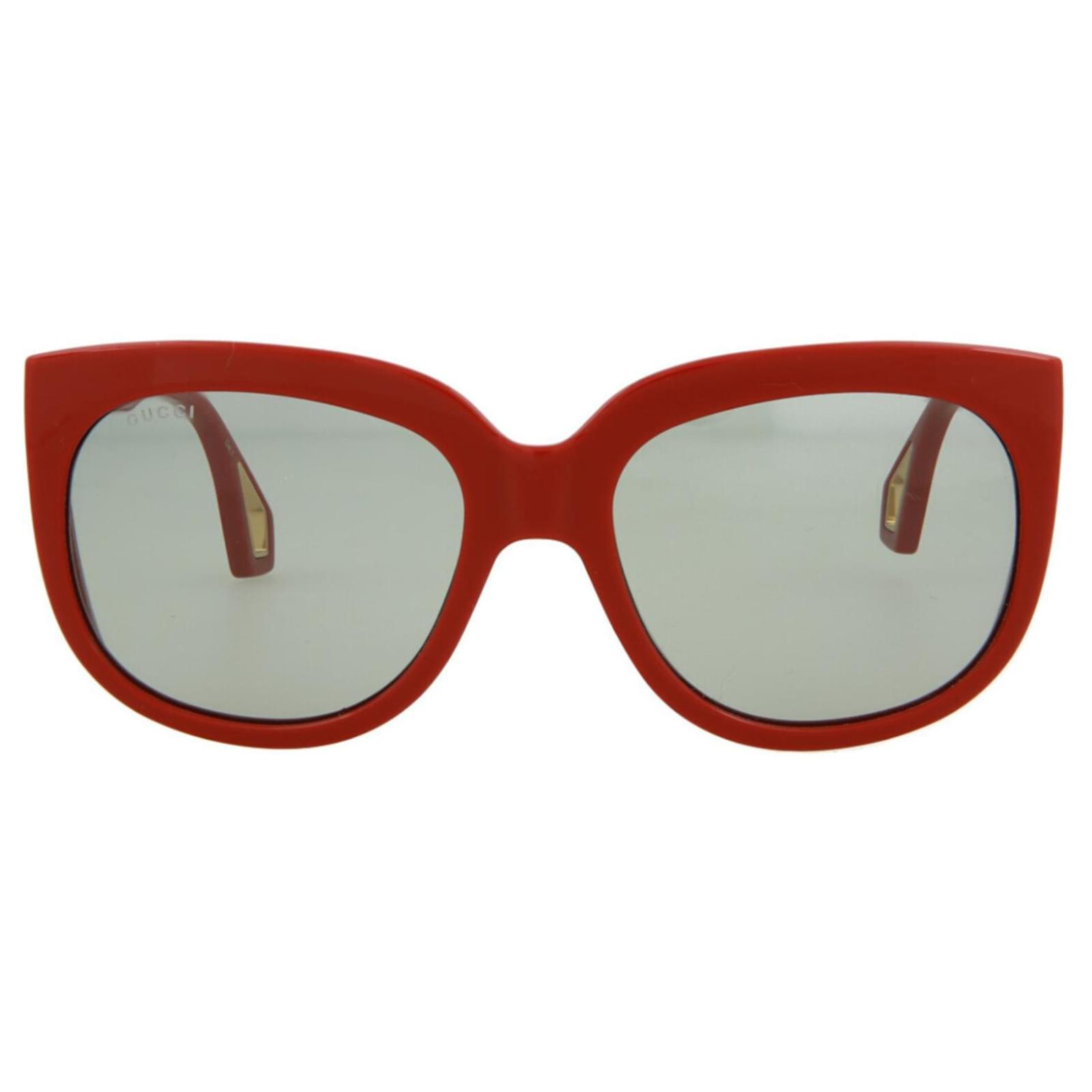 Gafas de sol inyectadas con cuadrada Gucci Roja ref.547272 - Joli Closet