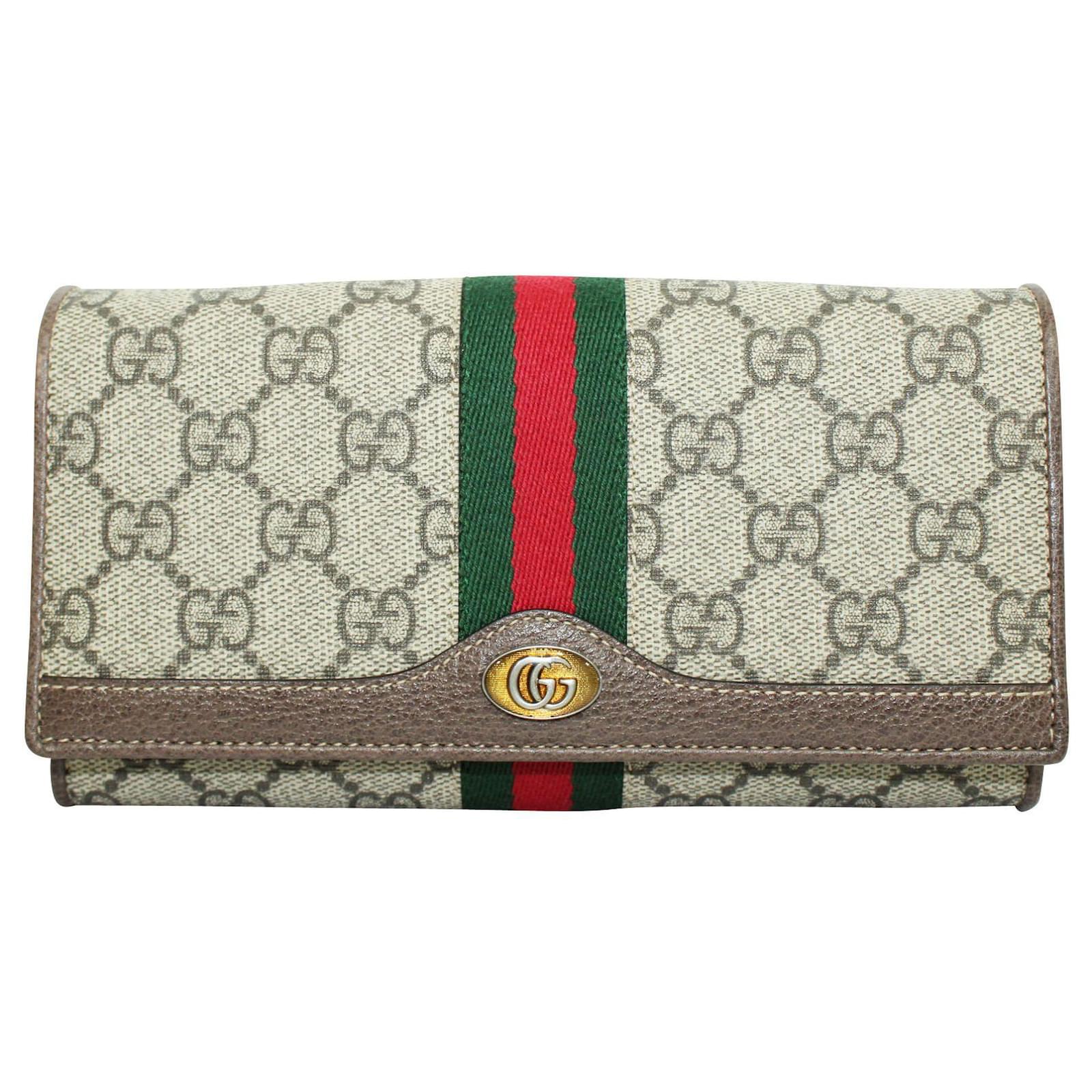 Gucci Ophidia Long Wallet - Brown