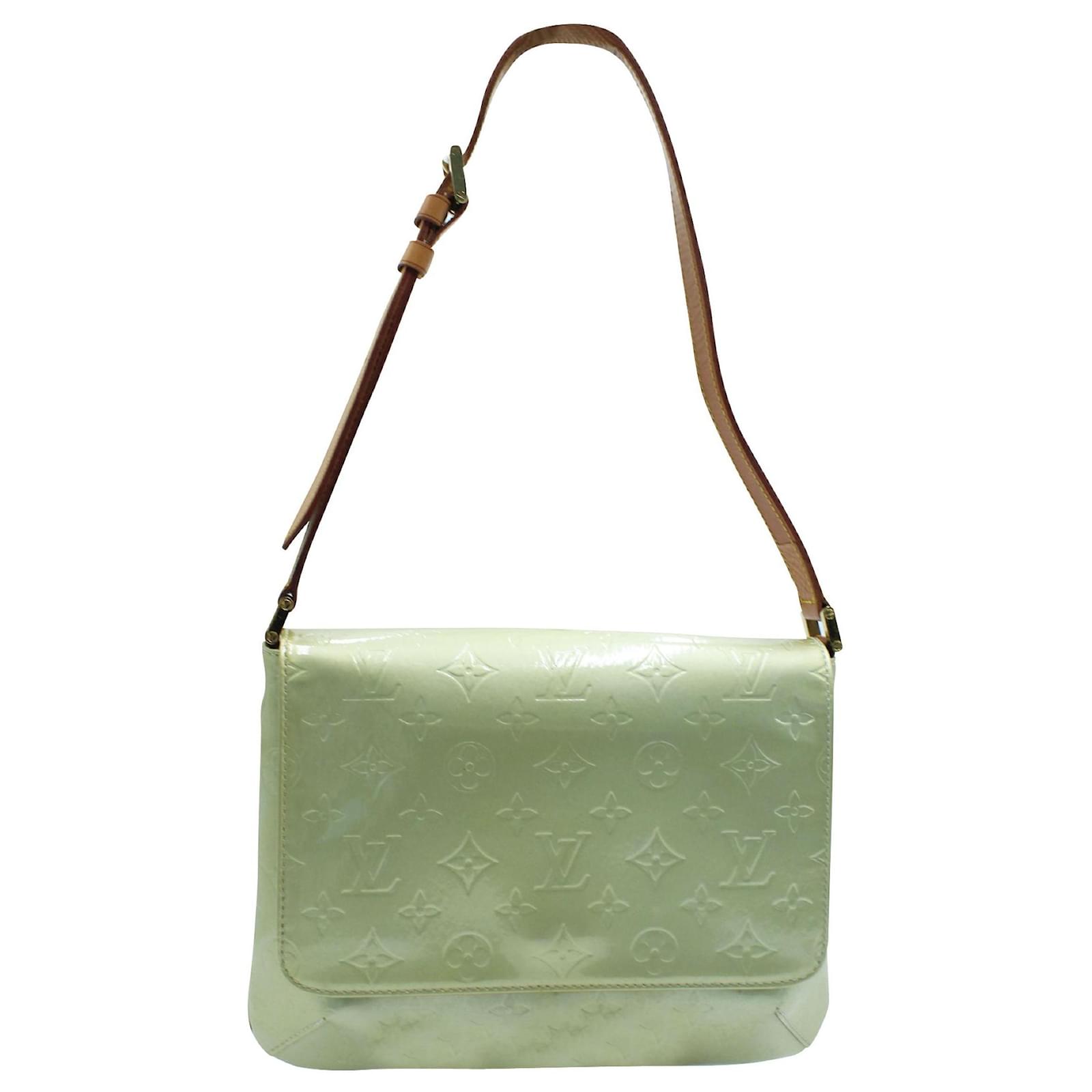 Louis Vuitton Vintage Green Vernis Monogram Handbag/ Shoulder Bag
