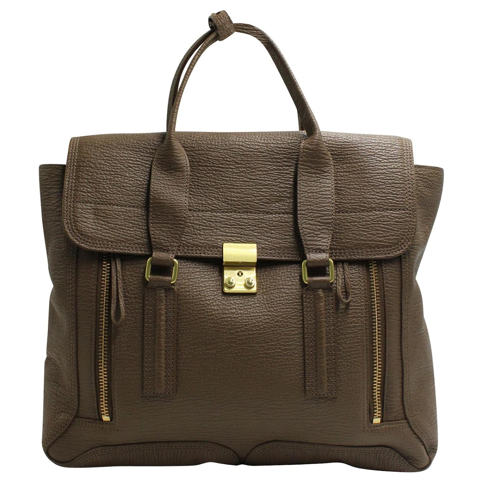 3.1 Phillip Lim Taupe Big Pashli Tote Bag Brown Leather ref.547865 - Joli  Closet