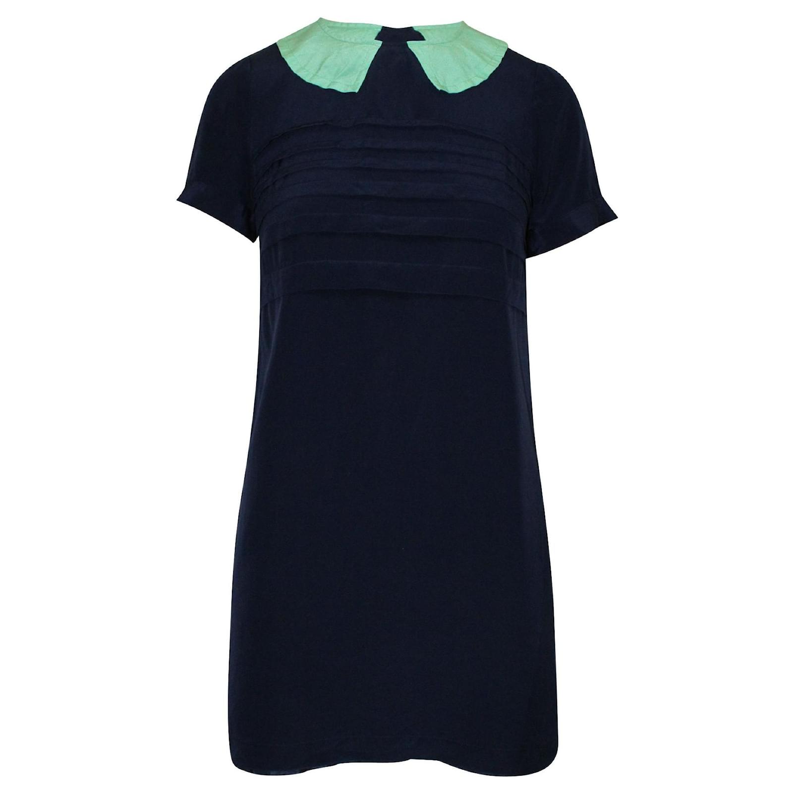 green emerald velvet dress Marc Jacobs Marc by Green Heart Silk Dress 44~55 34846656 – trenbe main image 1