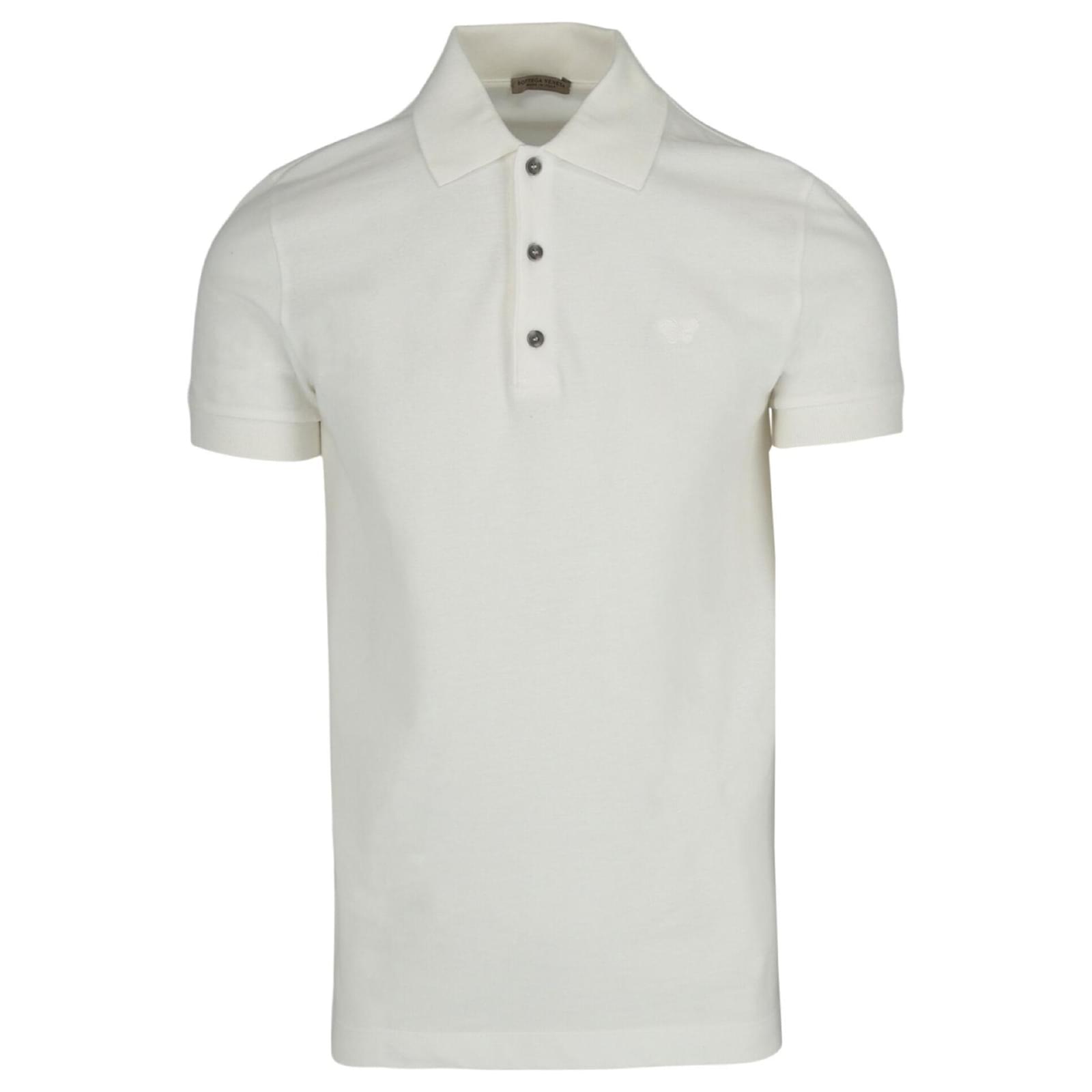 Bottega Veneta Cotton Polo Shirt White ref.548296 - Joli Closet