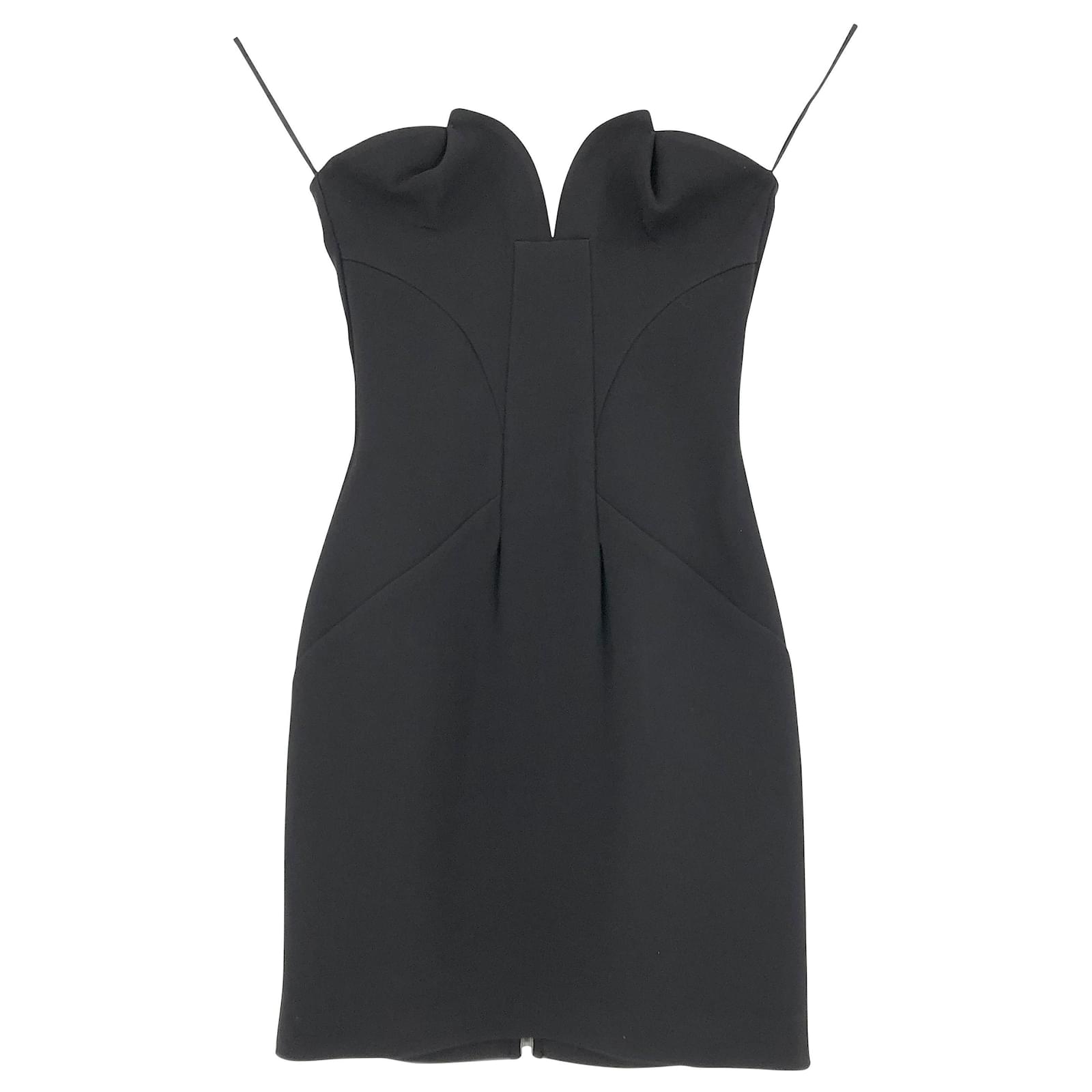 Miu Miu black dress in black stretch with pleated bra