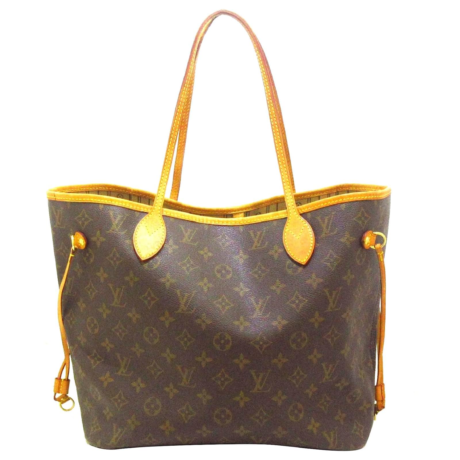 LOUIS VUITTON Monogram Canvas Neverfull MM Shoulder Bag Yellow Interio