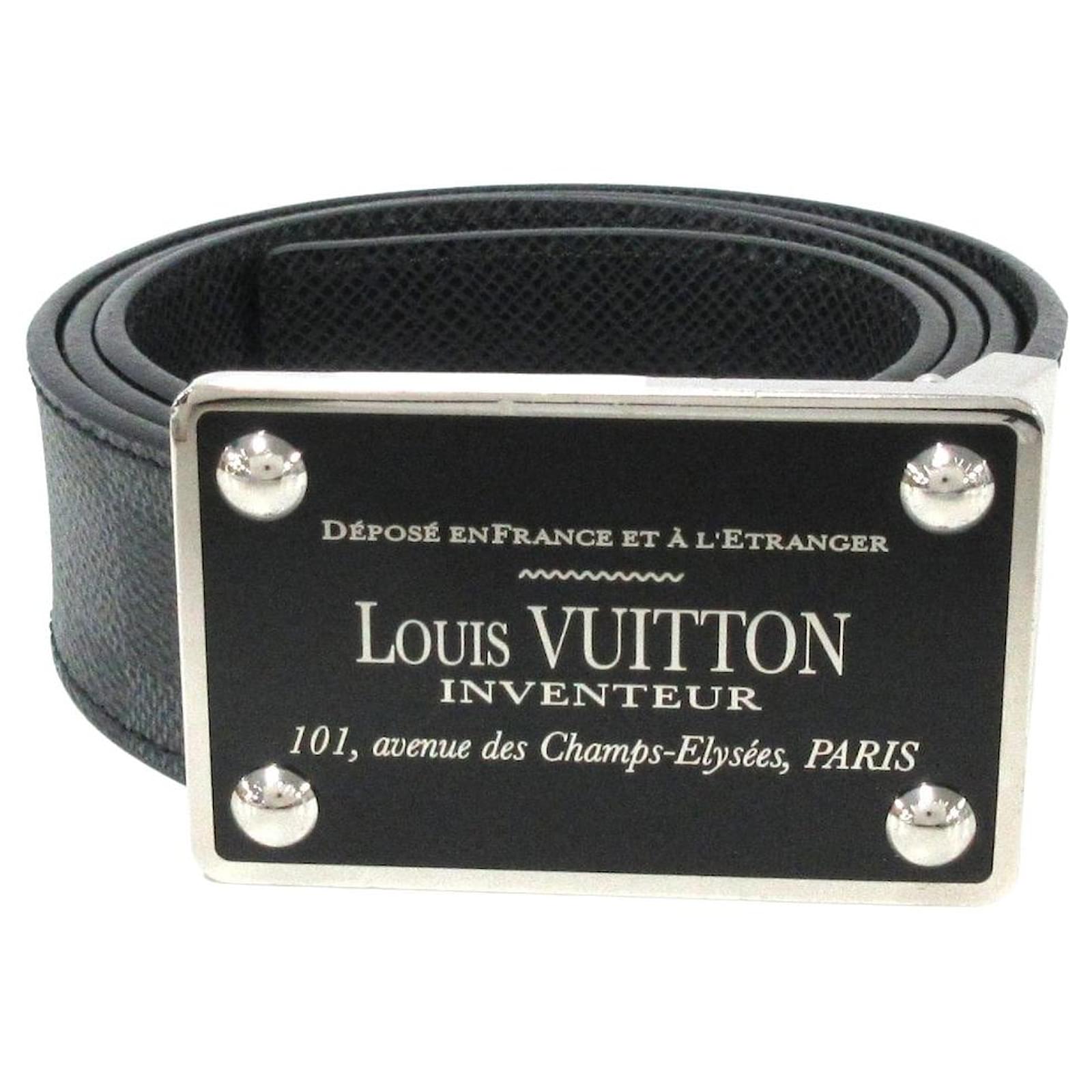 Cintura reversibile LV Circle grigia Louis Vuitton Nero Grigio Tela  ref.929072 - Joli Closet