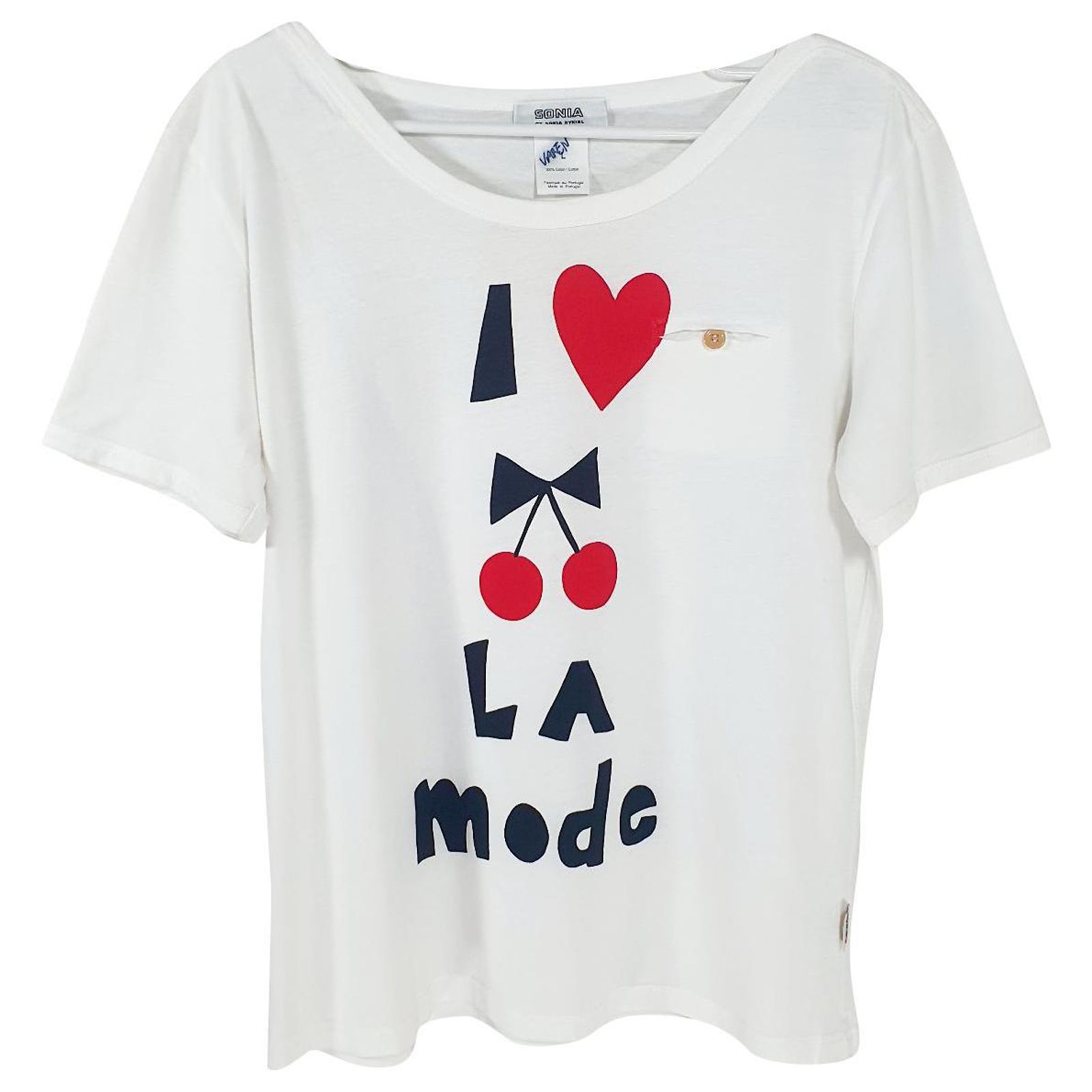 Top Débardeur Vintage Sonia Rykiel - Taille 36/38 - Rayures Multicolores - Coton - Occasion Très Bon état