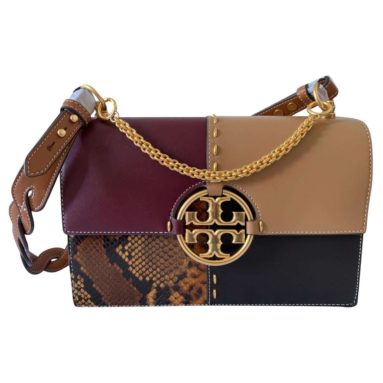 Tory Burch Miller shoulder bag patchwork colors Exotic leather ref.550426 - Joli Closet