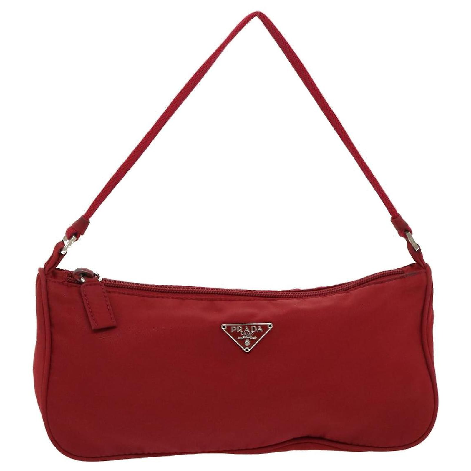 Prada Handbag Red Synthetic  - Joli Closet