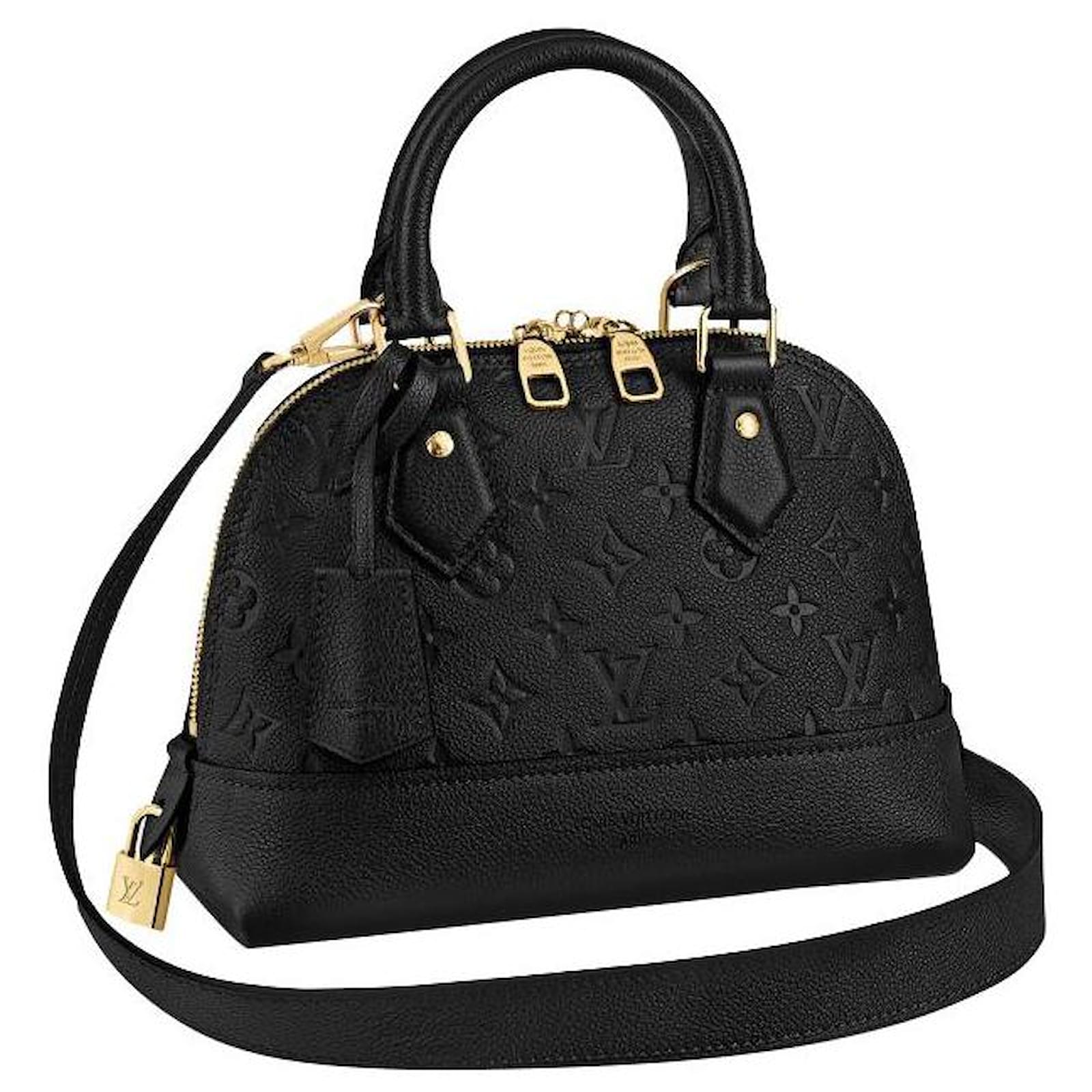 Alma bb leather handbag Louis Vuitton Black in Leather - 32154609
