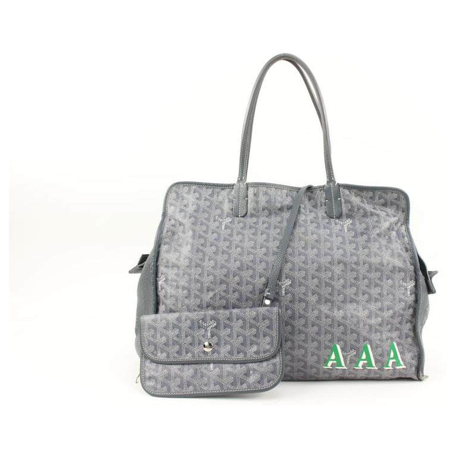 Goyard Grey Sac Hardy PM Dog Carrier Pet Bag with Pouch Leather ref.550785  - Joli Closet