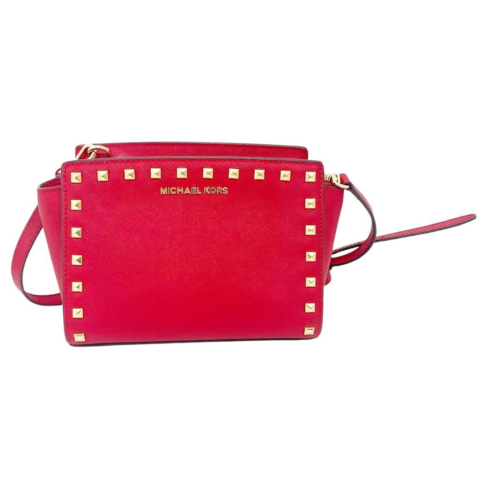 MICHAEL Michael Kors Red Patent Leather Small Selma Shoulder Bag - ShopStyle