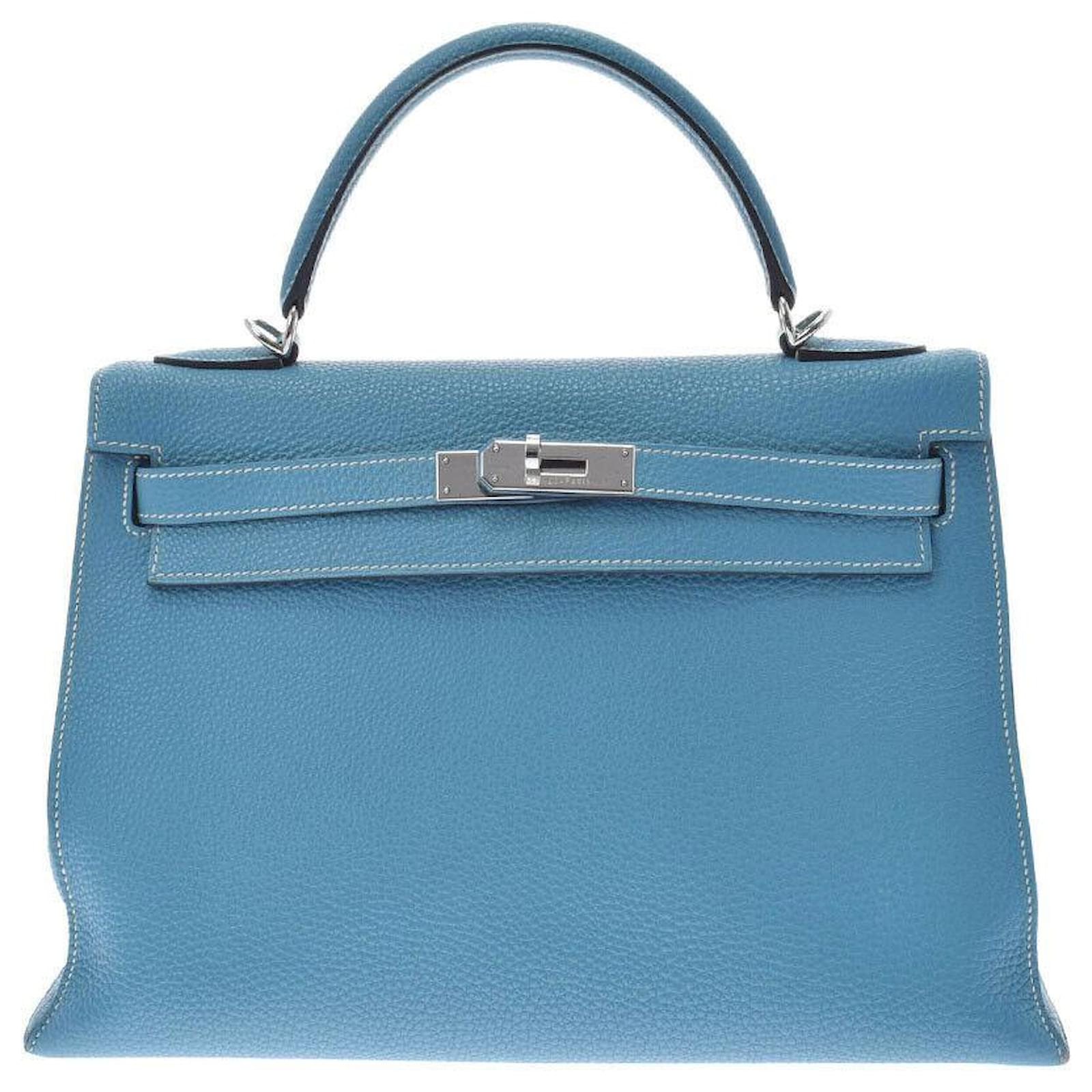 Hermès hermes kelly Light blue Leather ref.551339 - Joli Closet
